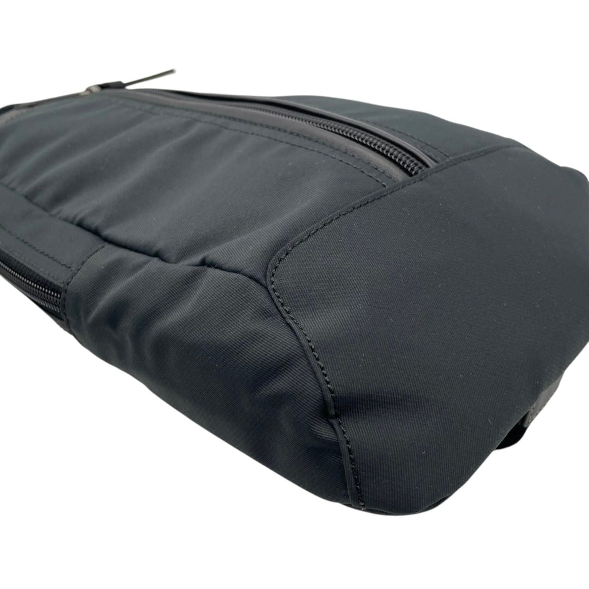 Coach Black Nylon Leather Shoulder Bag Sling Bag (Pre-Owned)