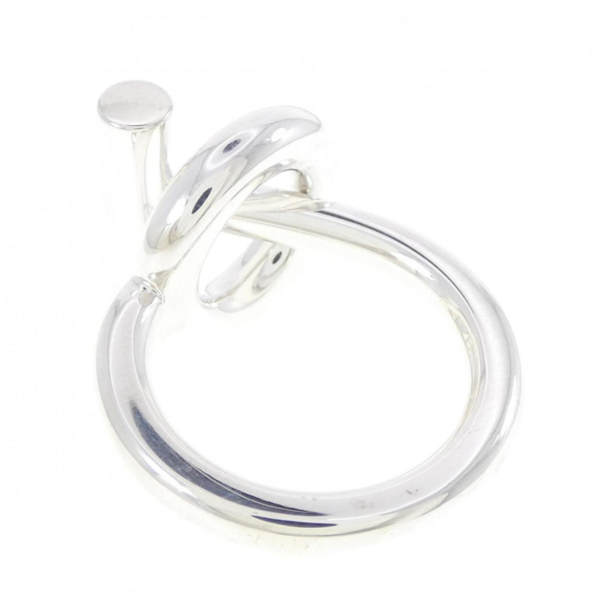 Hermes Silver 925 Band Ring (Pre-Owned)