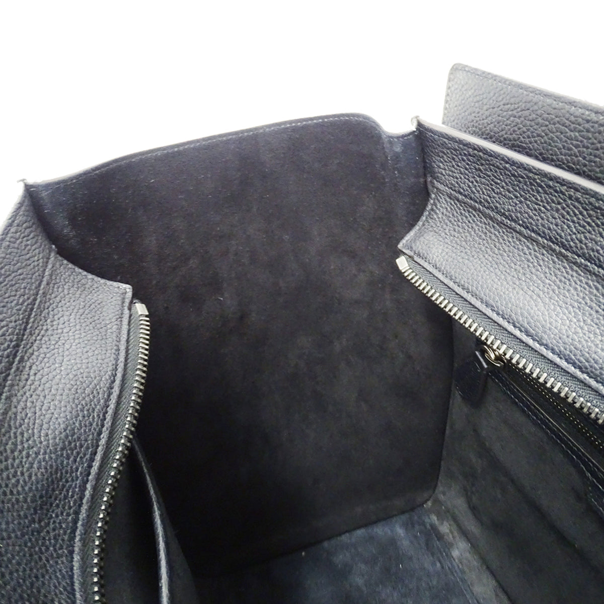Celine Black Dark Navy Leather Handbag Tote Bag (Pre-Owned)