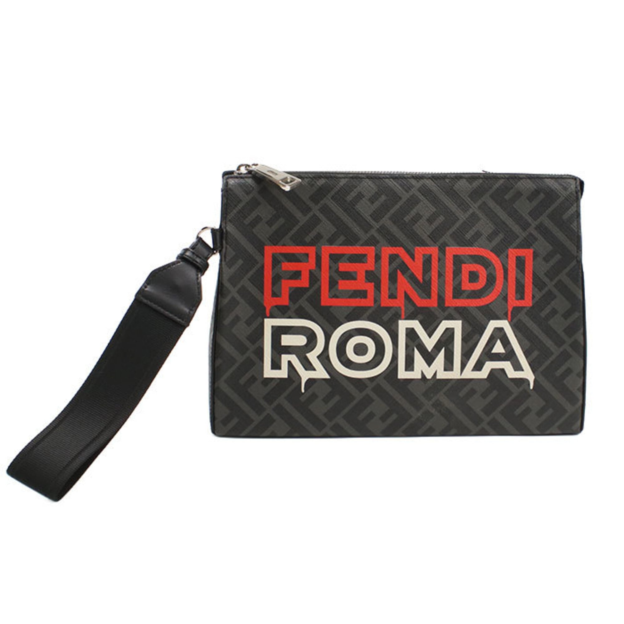 Fendi Black Pvc Clutch Bag (Pre-Owned)