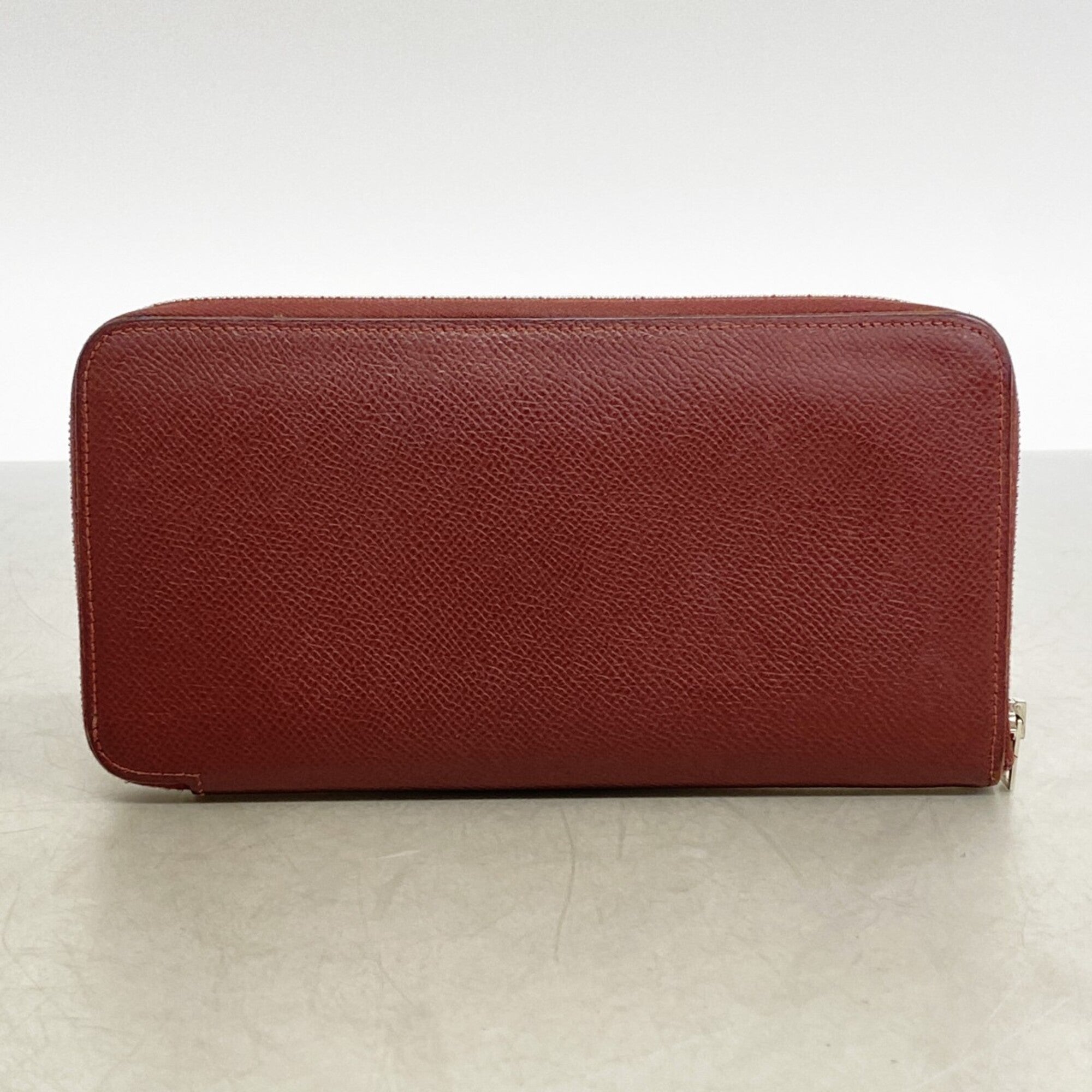 Hermes Rouge H Epsom Leather Long Wallet (Bi-Fold) (Pre-Owned)