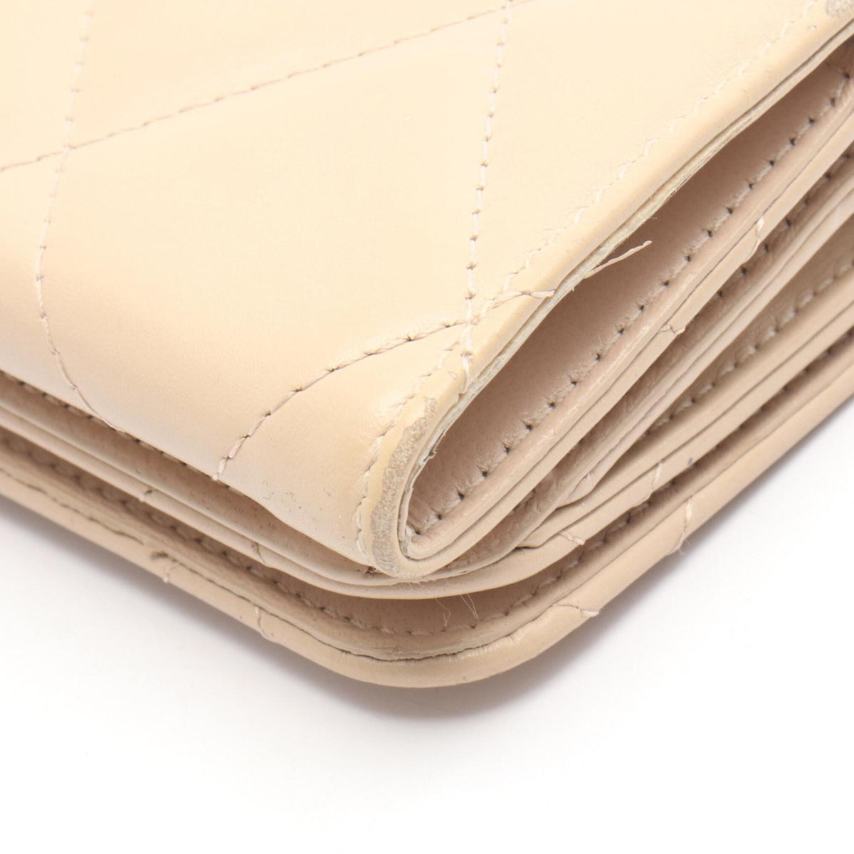 Balenciaga Beige Leather Wallet (Tri-Fold) (Pre-Owned)