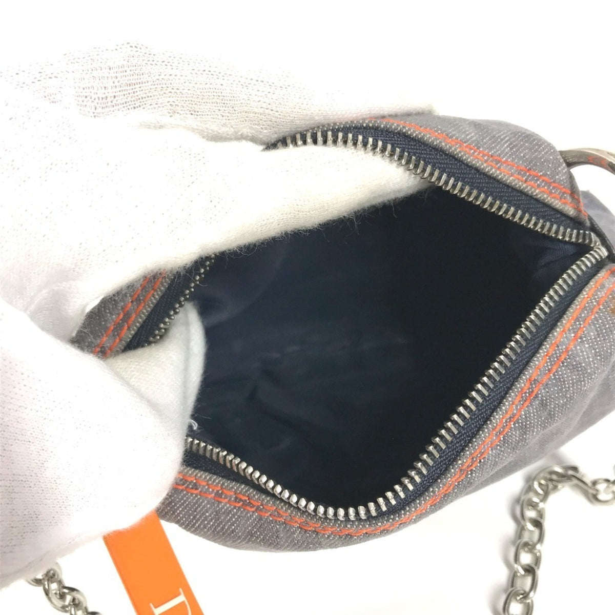 Christian Dior Navy Denim Pouch Shoulder Bag (Pre-Owned)