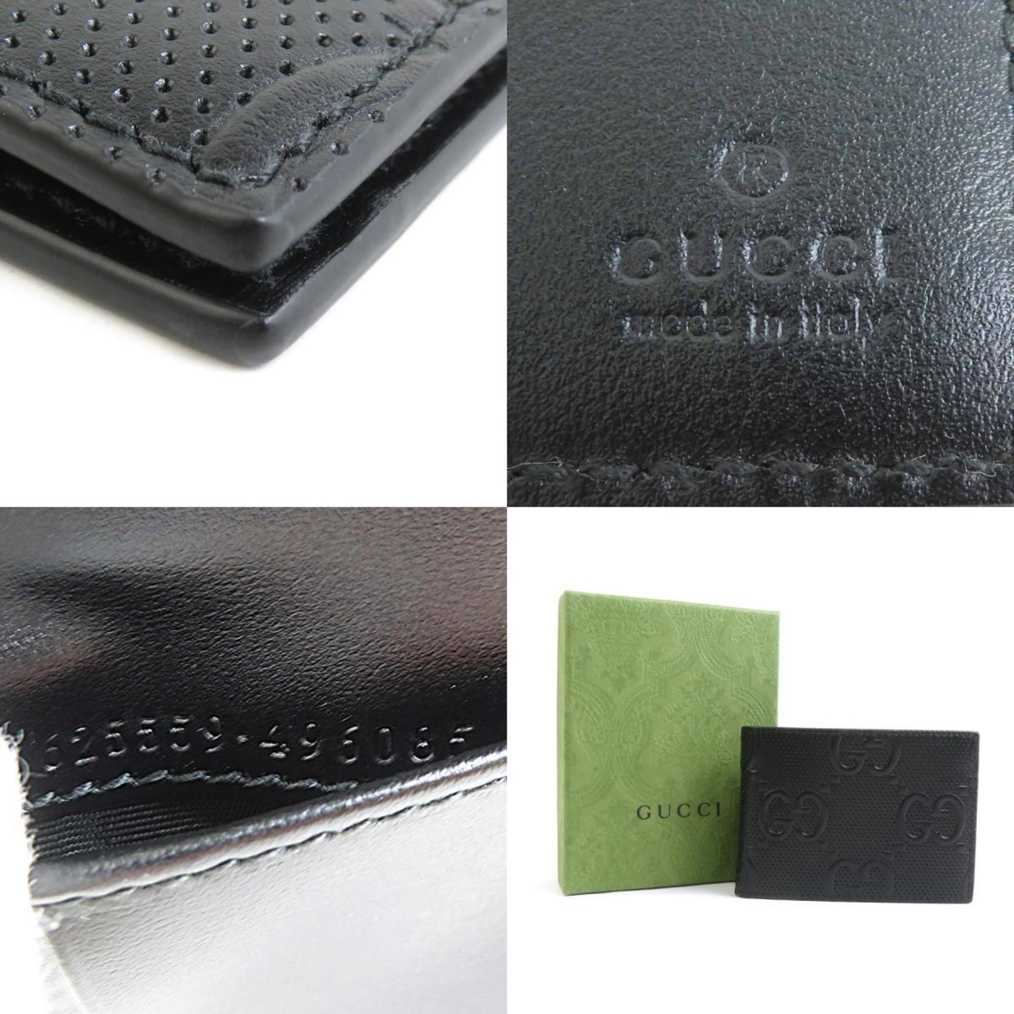 Gucci Black Leather Long Bill Wallet (Bi-Fold) (Pre-Owned)