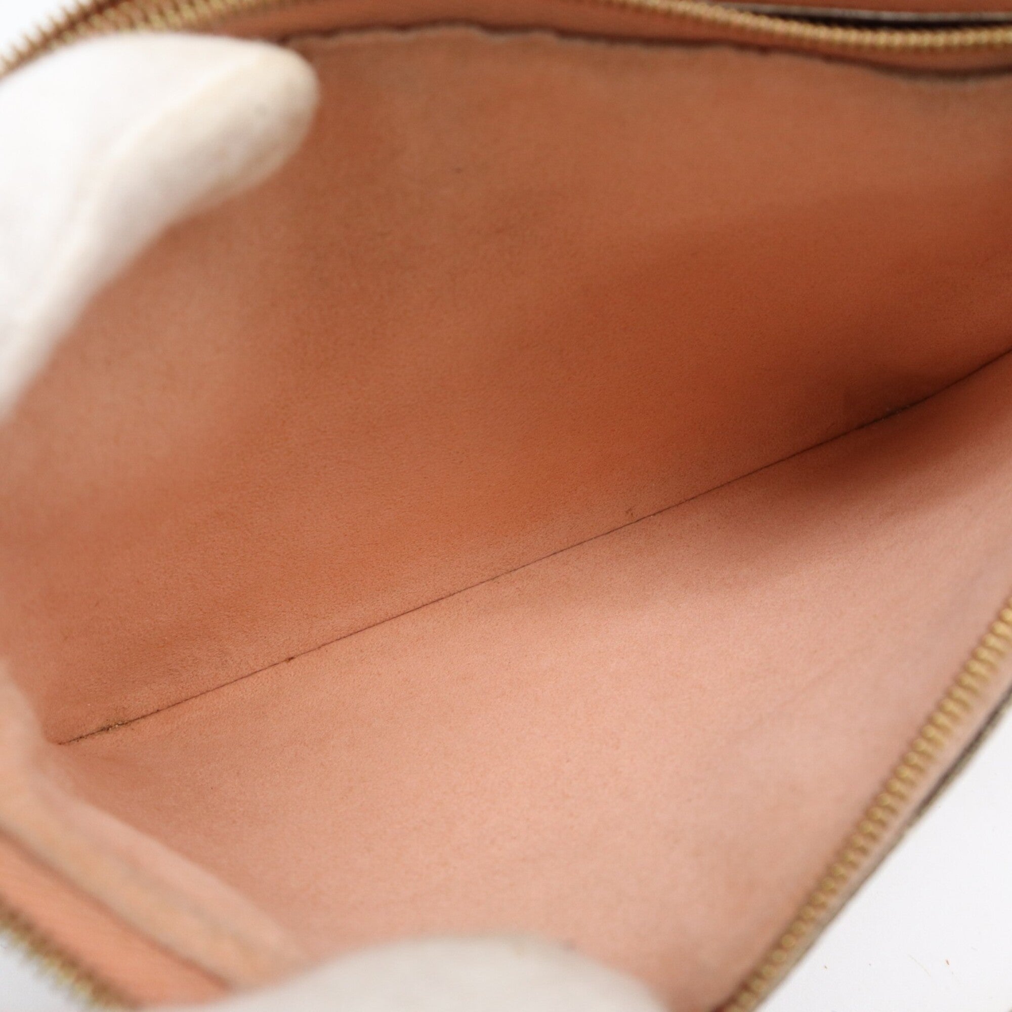 Louis Vuitton Beige Pink Brown Damier Canvas Galle Coated Canvas Leather Pochette Shoulder Bag (Pre-Owned)