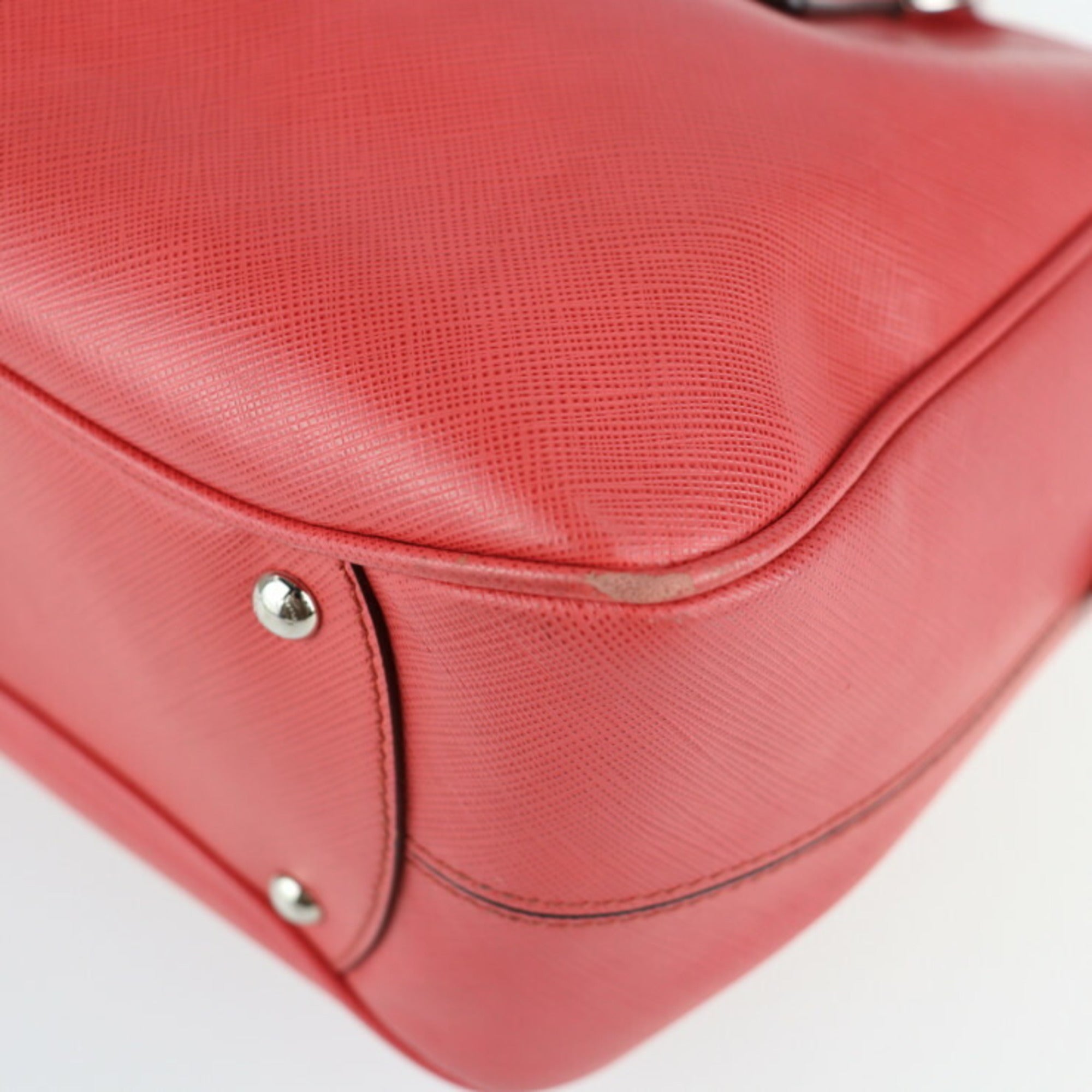 Salvatore Ferragamo Gancini Pink Leather Boston Bag Handbag Tote Bag (Pre-Owned)