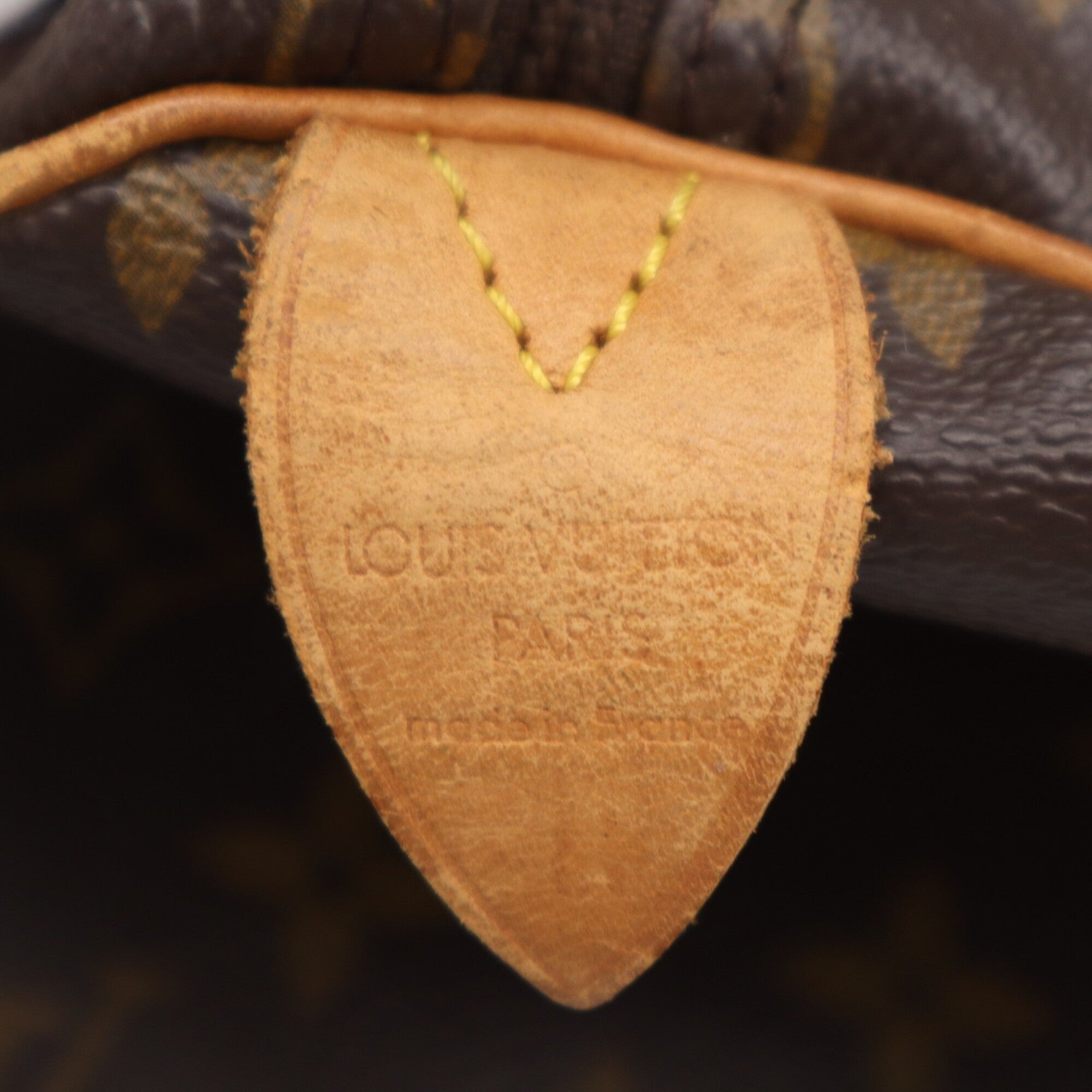 Louis Vuitton Monogram Beige Brown Coated Canvas Leather Boston Bag (Pre-Owned)