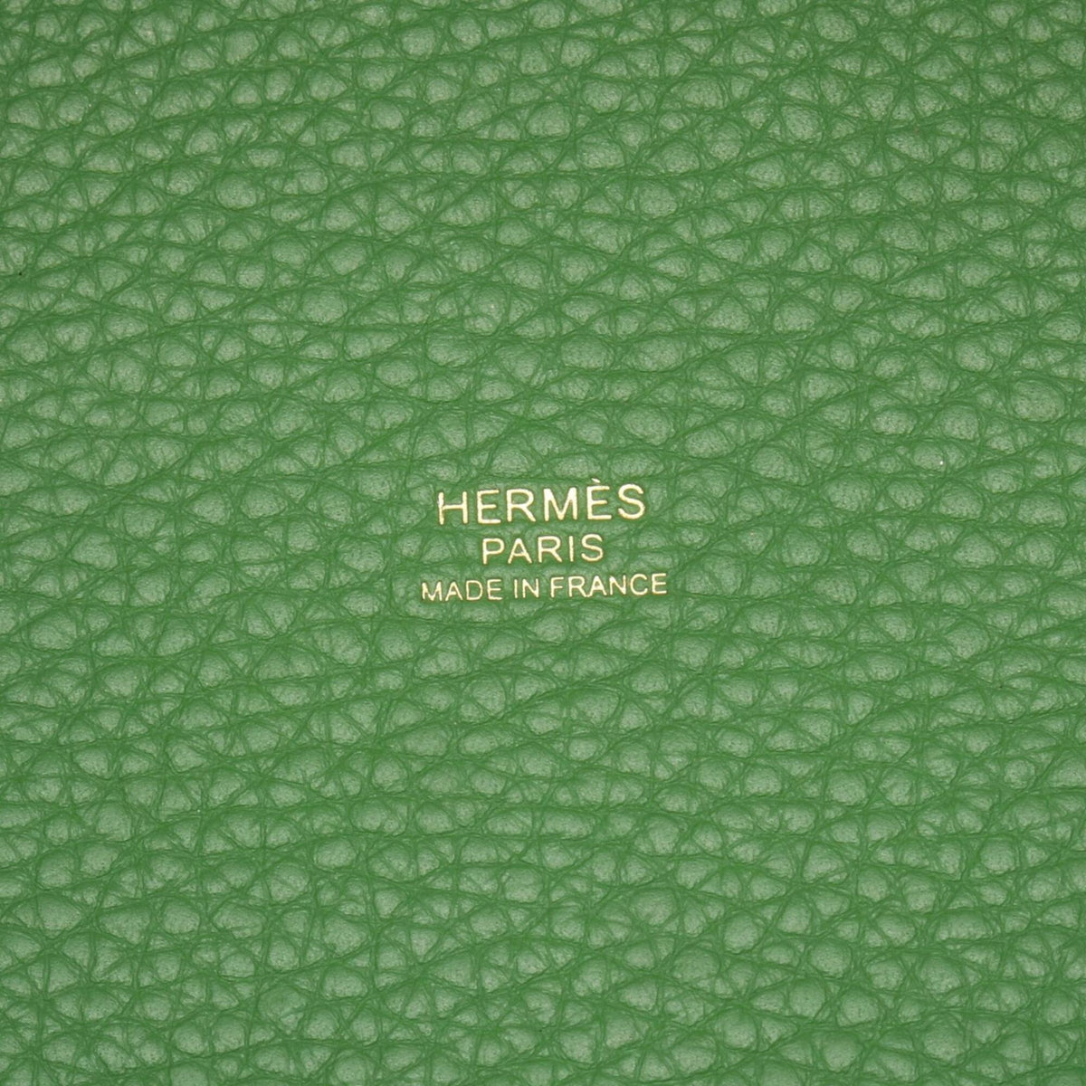 Hermes Green Taurillon Clemence Leather Handbag (Pre-Owned)