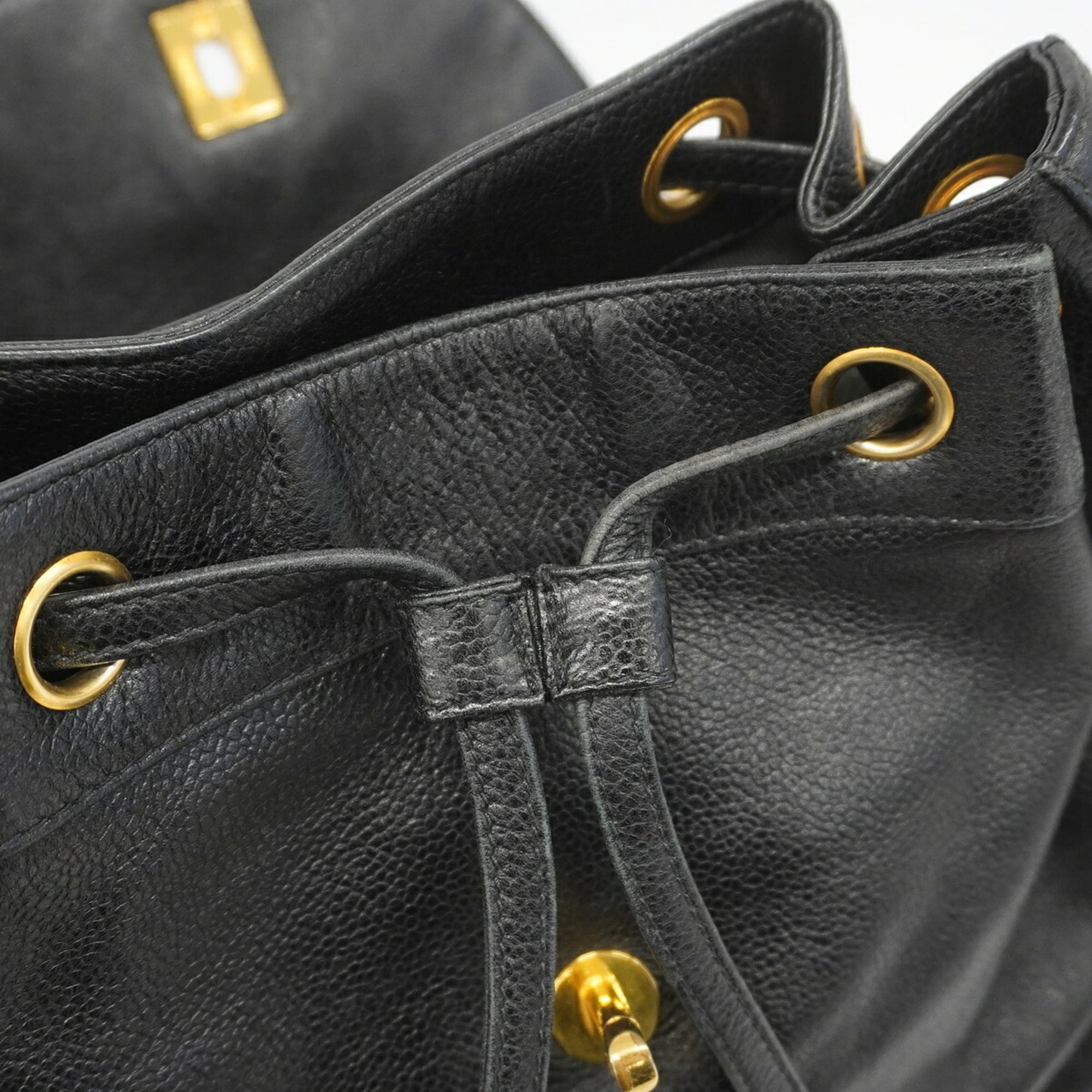 Chanel Black Grained Calfskin Backpack (Pre-Owned)