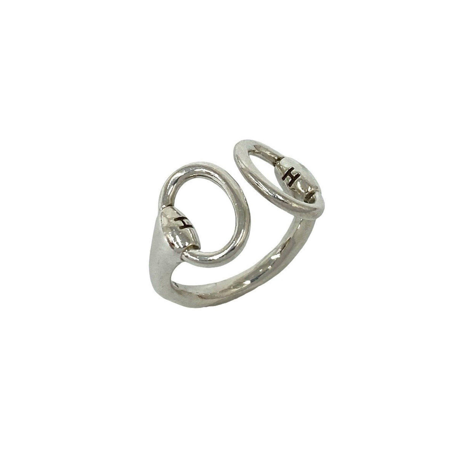 Hermes Silver Silver 925 Band Ring (Pre-Owned)
