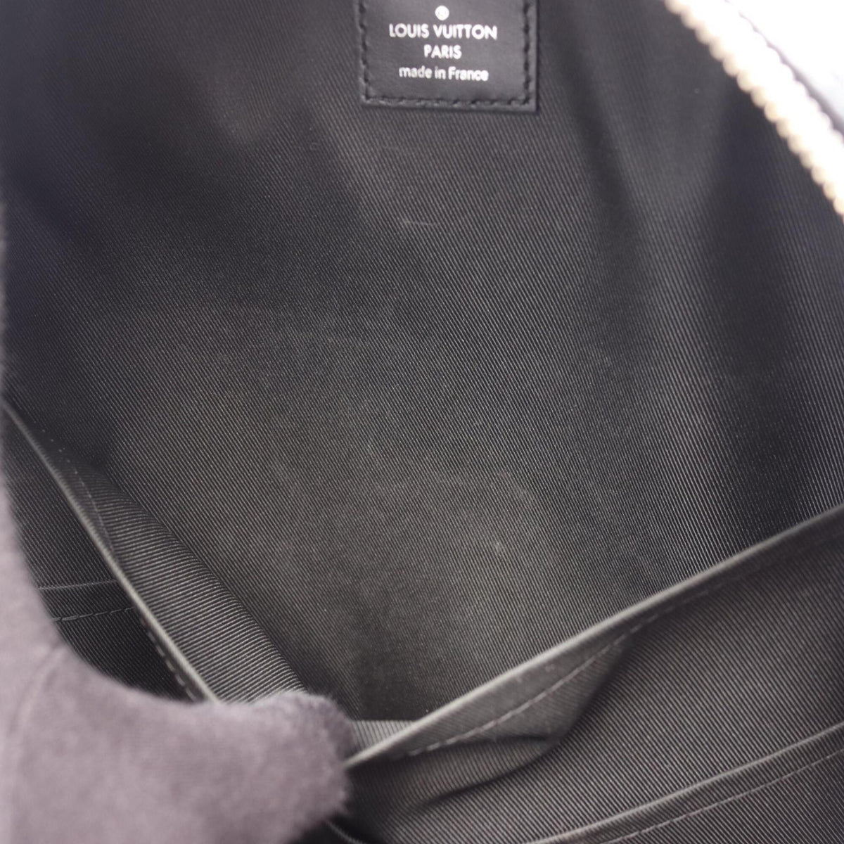 Louis Vuitton Black Brown Coated Canvas Leather Backpack Handbag (Pre-Owned)