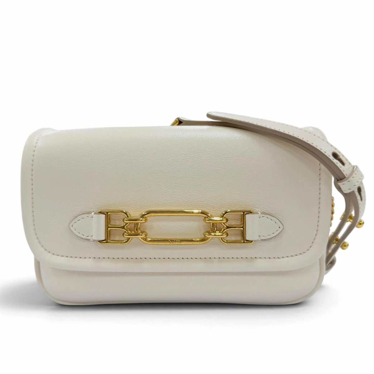 Bally Ivory Leather Shoulder Bag (Pre-Owned)