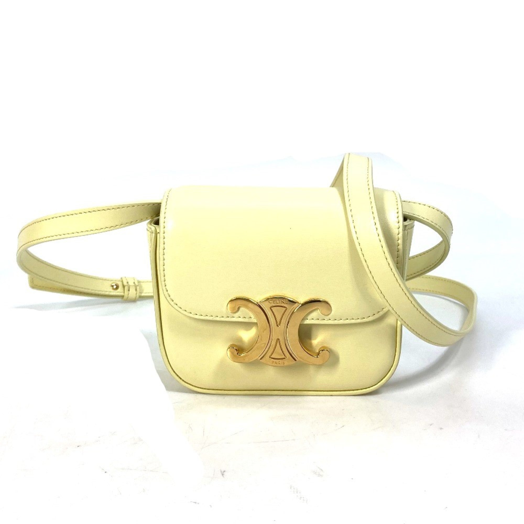 Celine Yellow Leather Shoulder Bag (Pre-Owned)