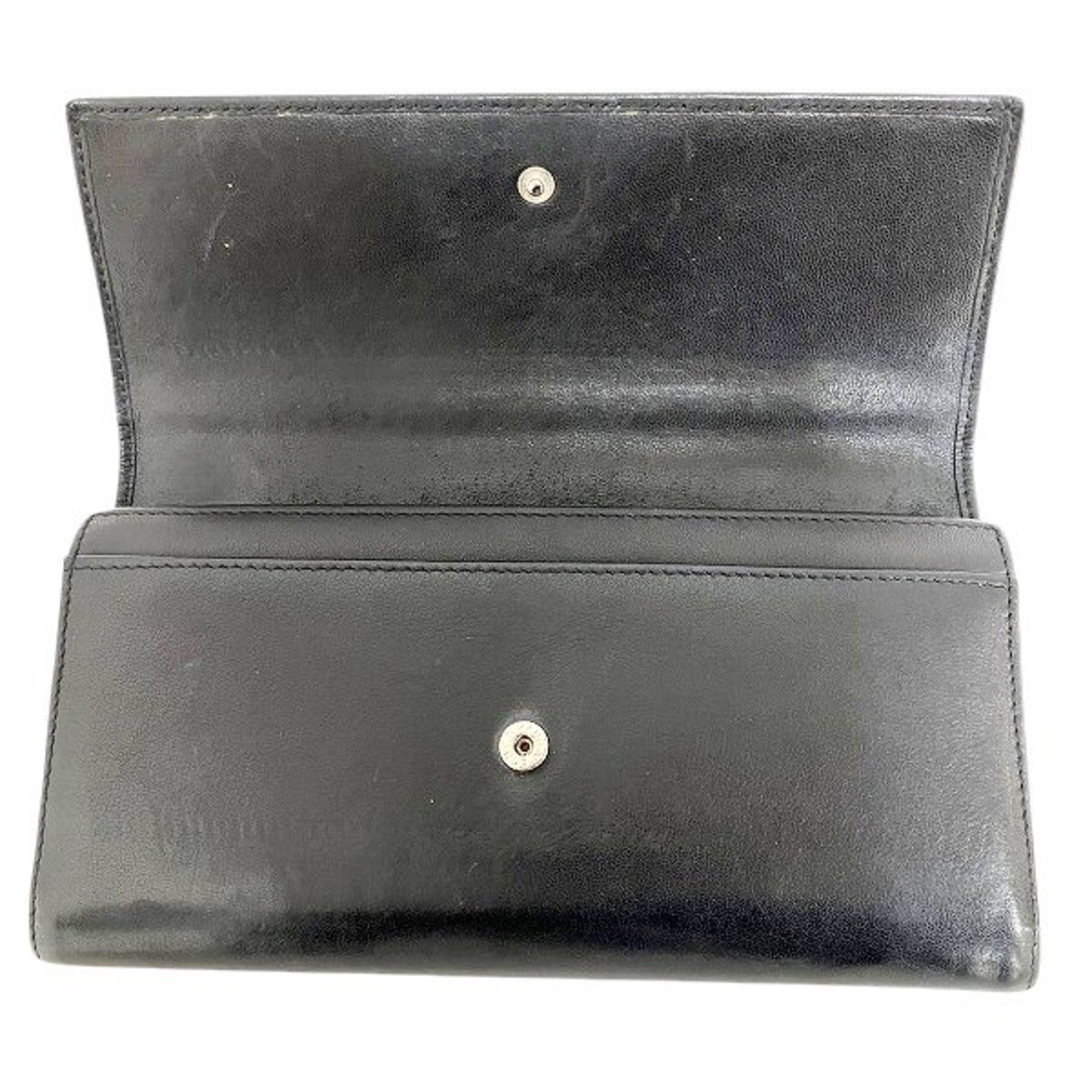 Givenchy Black Leather Long Wallet (Bi-Fold) (Pre-Owned)