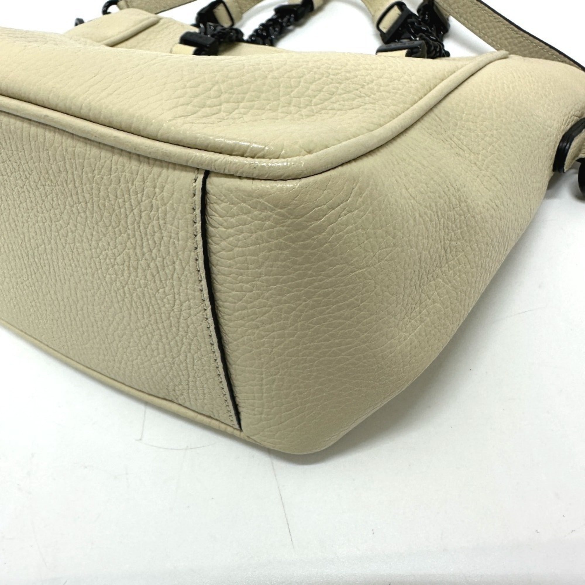 Etro Beige Leather Handbag Shoulder Bag (Pre-Owned)