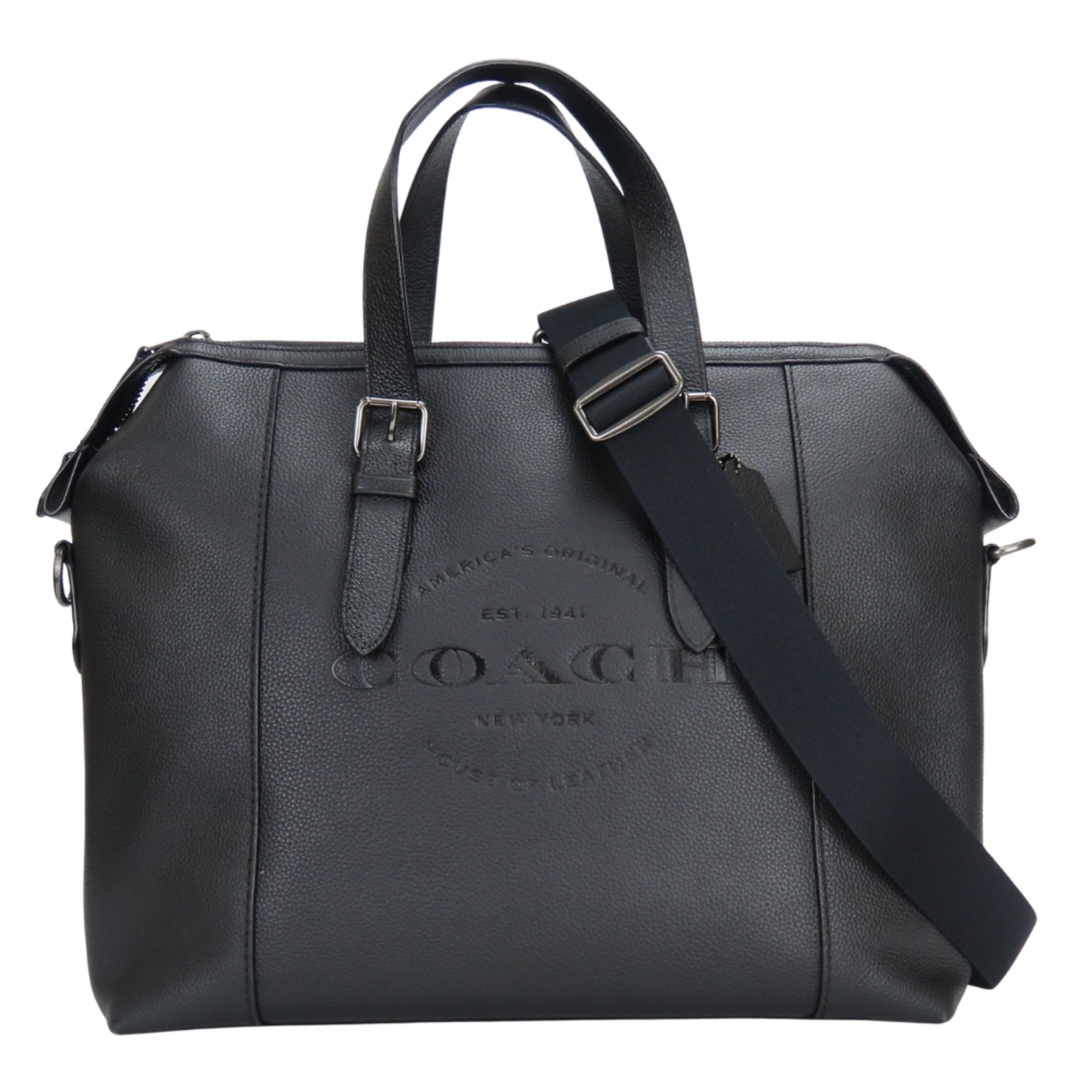 Coach Black Leather Briefcase Tote Bag (Pre-Owned)