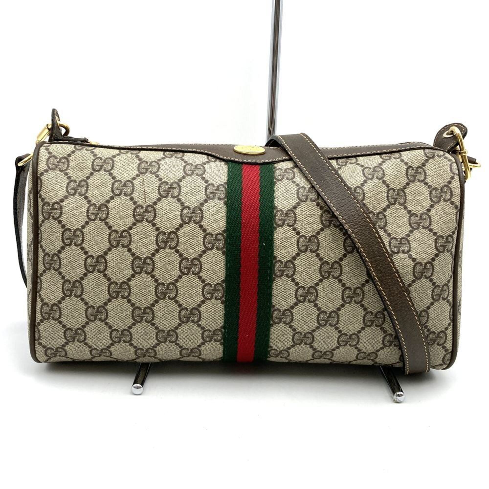 Gucci Brown Gg Supreme Canvas Shoulder Bag (Pre-Owned)