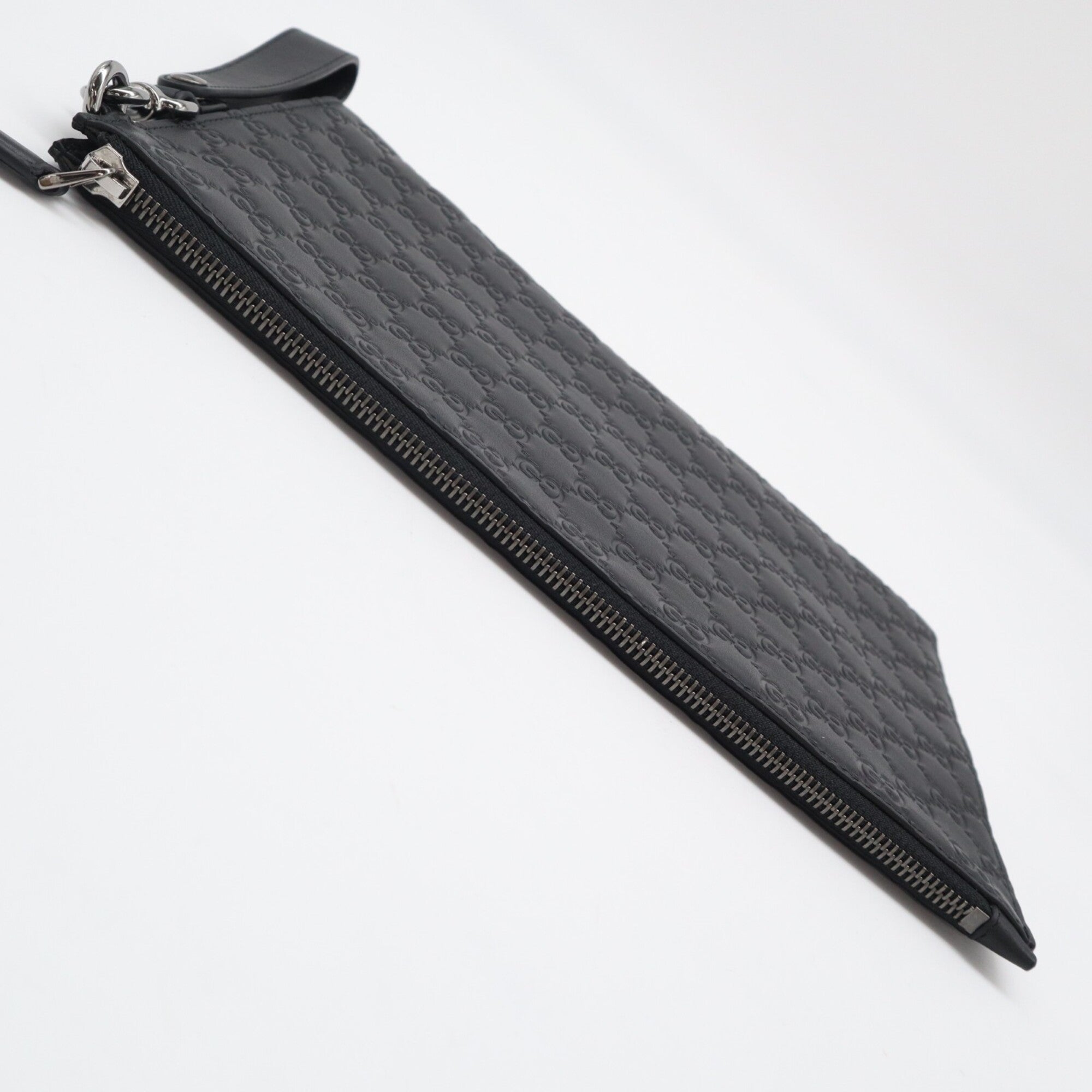 Gucci Guccissima Black Leather Clutch Bag (Pre-Owned)