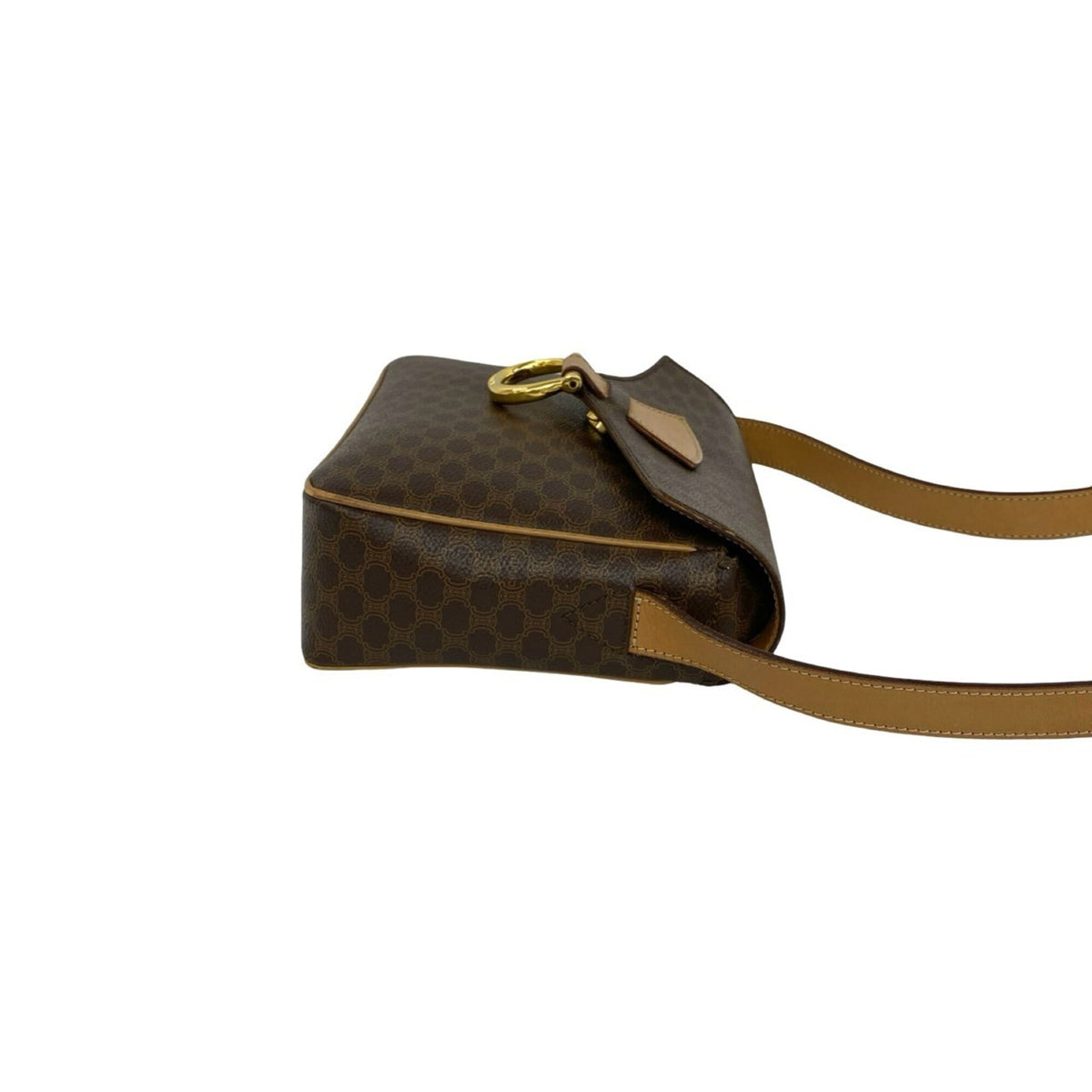 Celine Brown Leather Pvc Pochette Shoulder Bag (Pre-Owned)