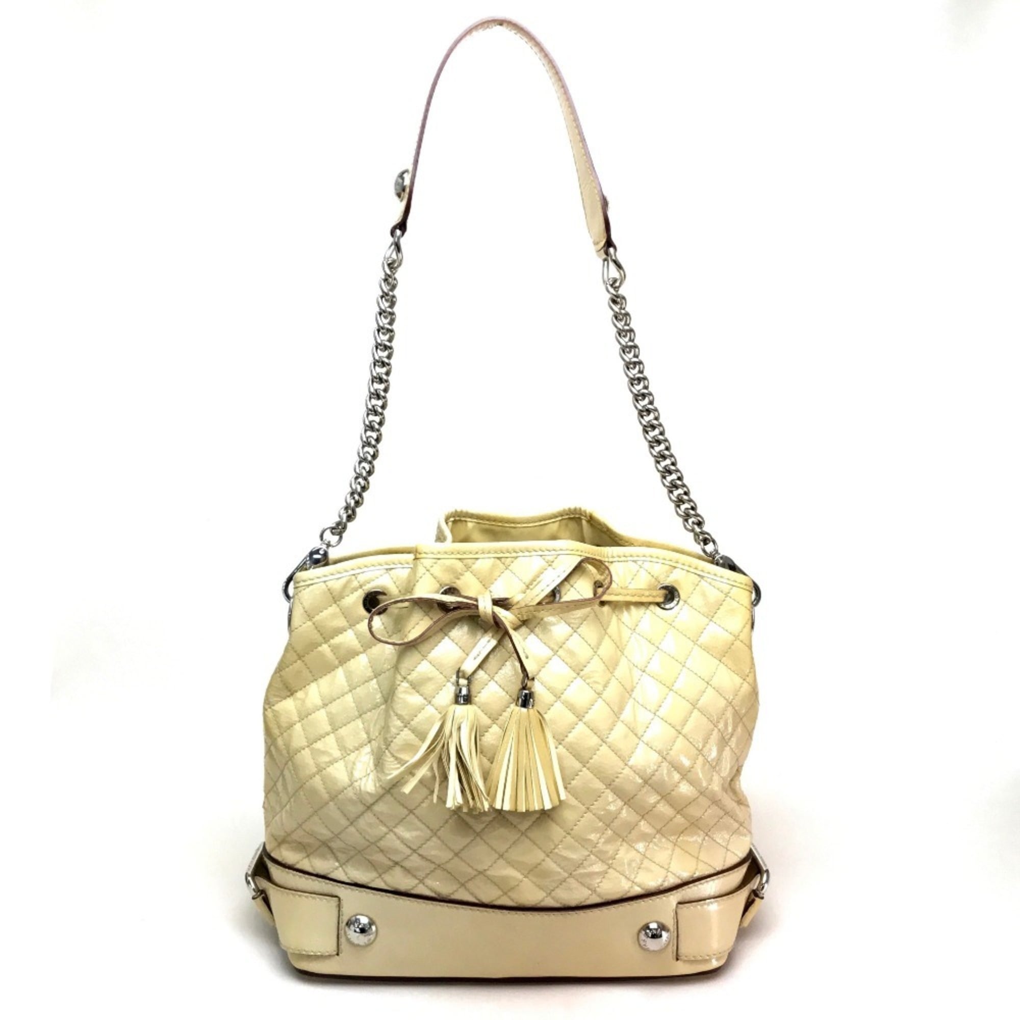 Dolce & Gabbana Beige Patent Leather Shoulder Bag (Pre-Owned)