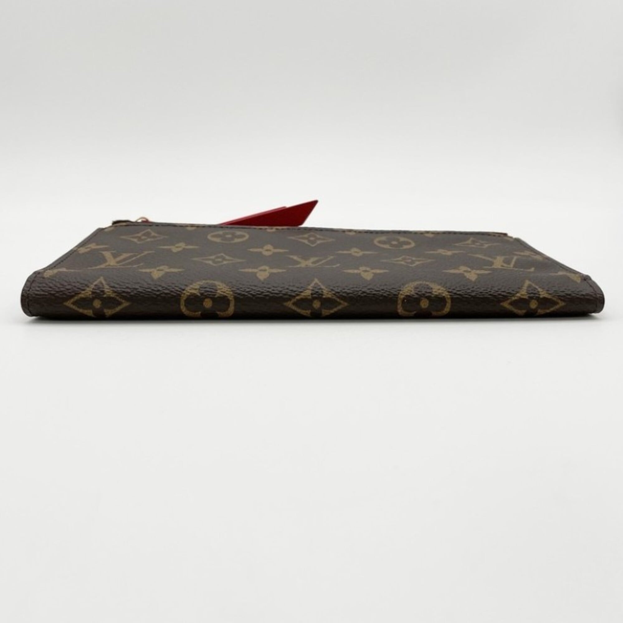 Louis Vuitton Brown Coquelicots Red Color Monogram Long Wallet (Bi-Fold) (Pre-Owned)