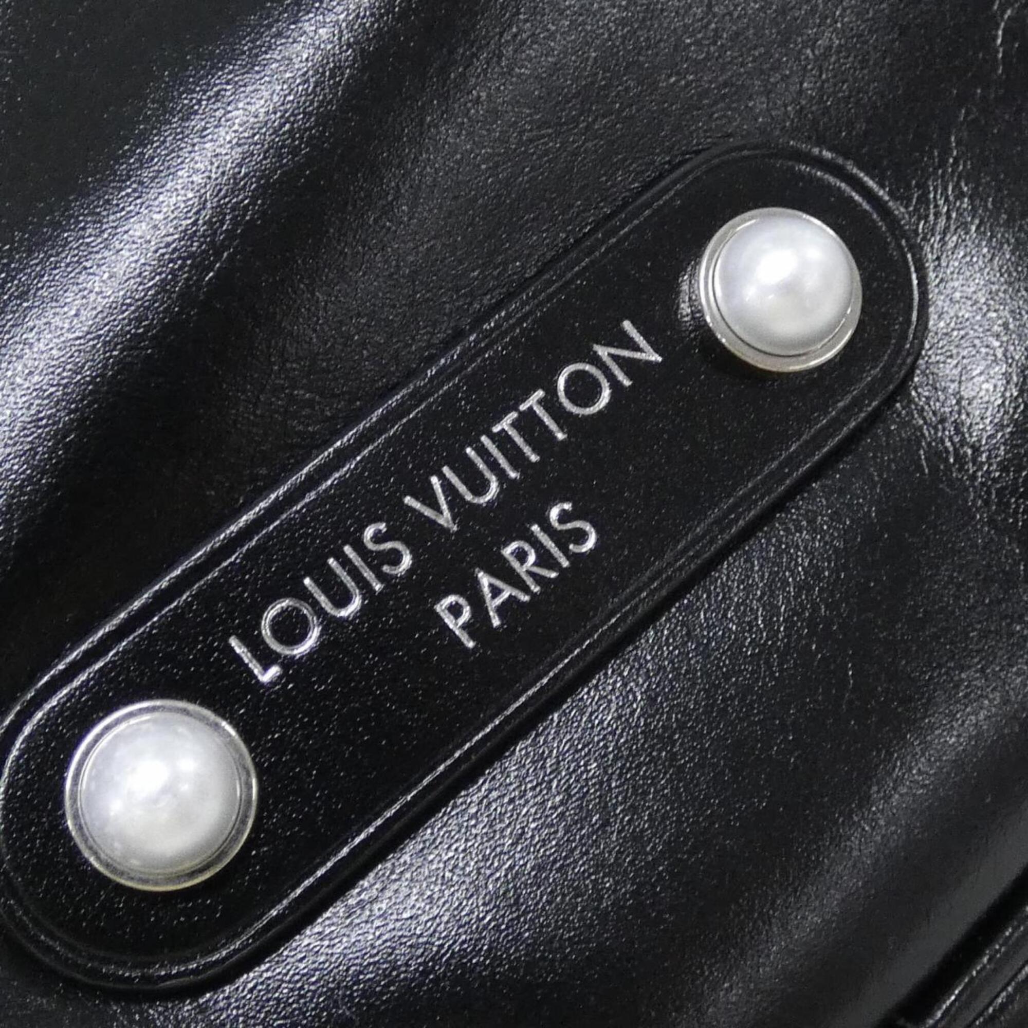 Louis Vuitton Black Leather Shoulder Bag (Pre-Owned)