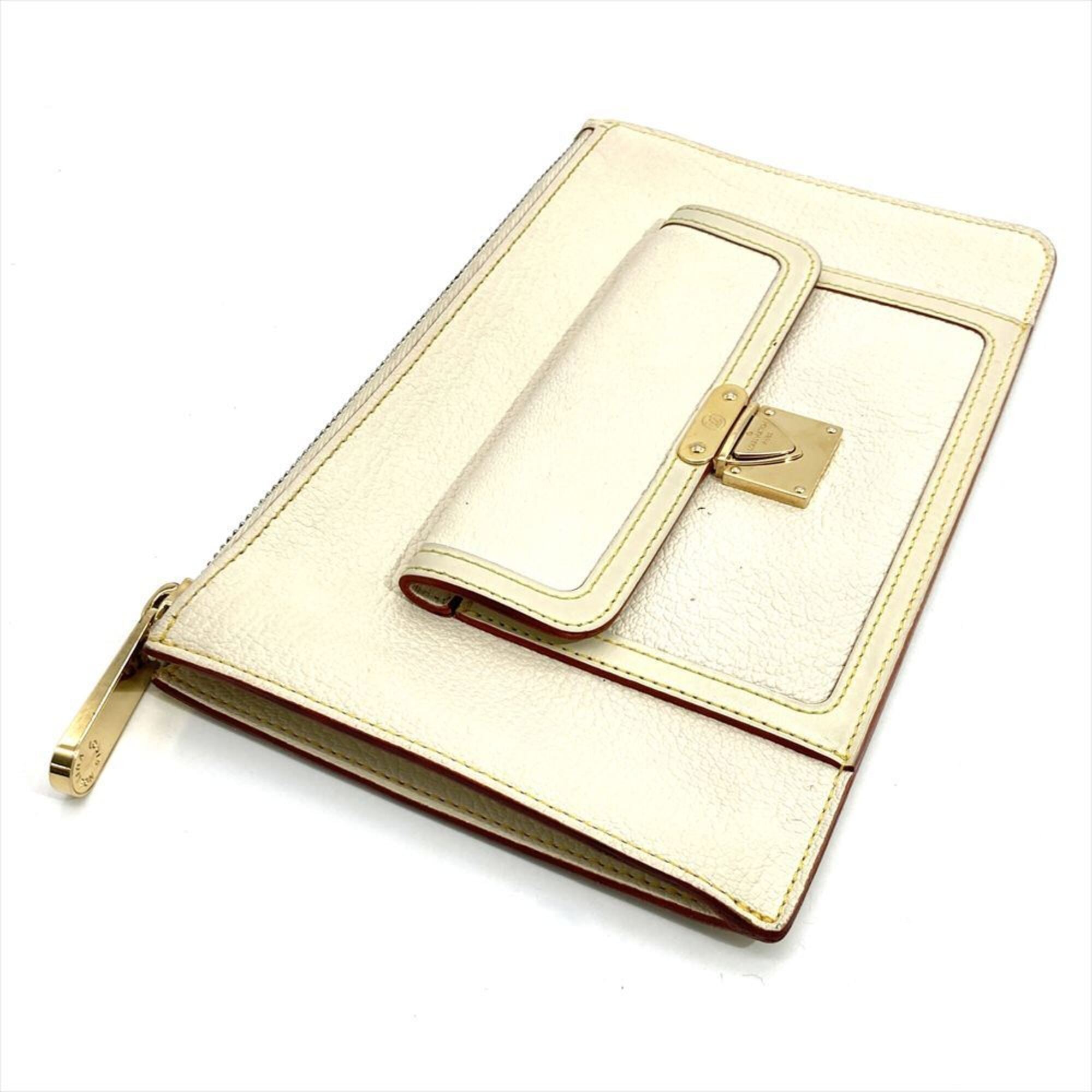 Louis Vuitton Blanc White Suhali Leather Handbag Pouch (Pre-Owned)