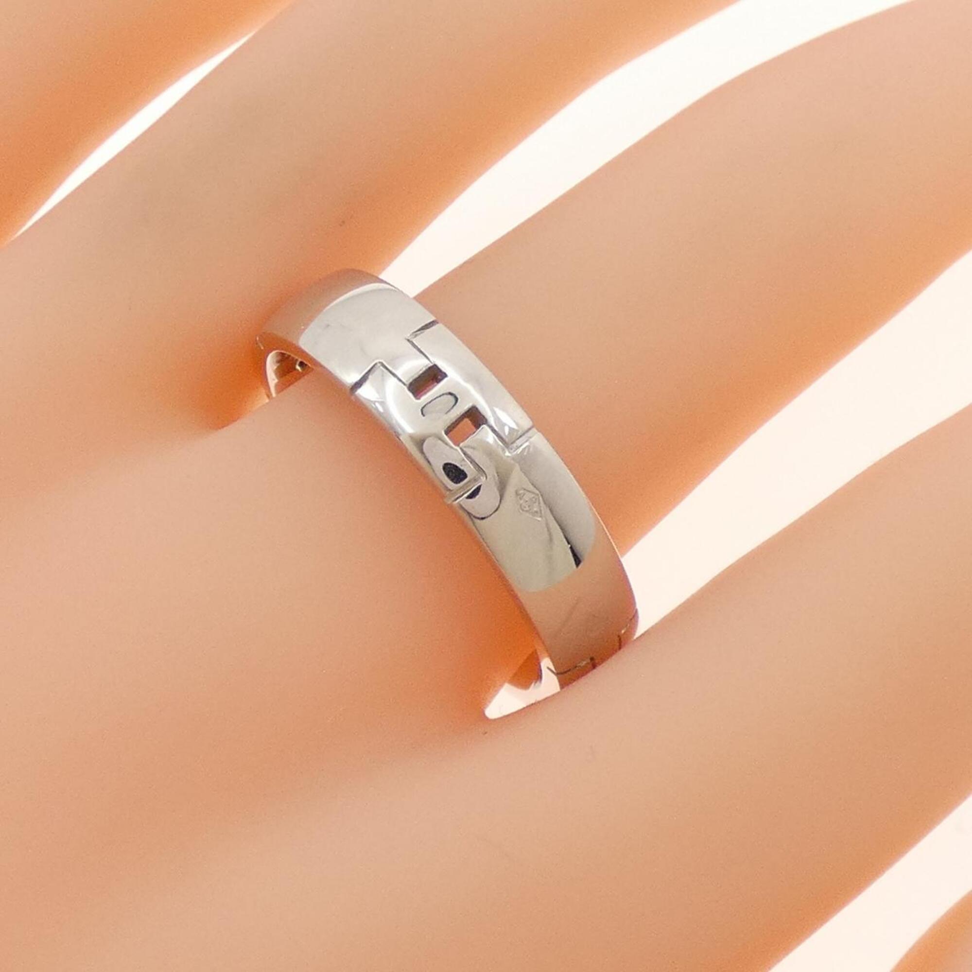 Hermes Silver White Gold (18K) Band Ring (Pre-Owned)