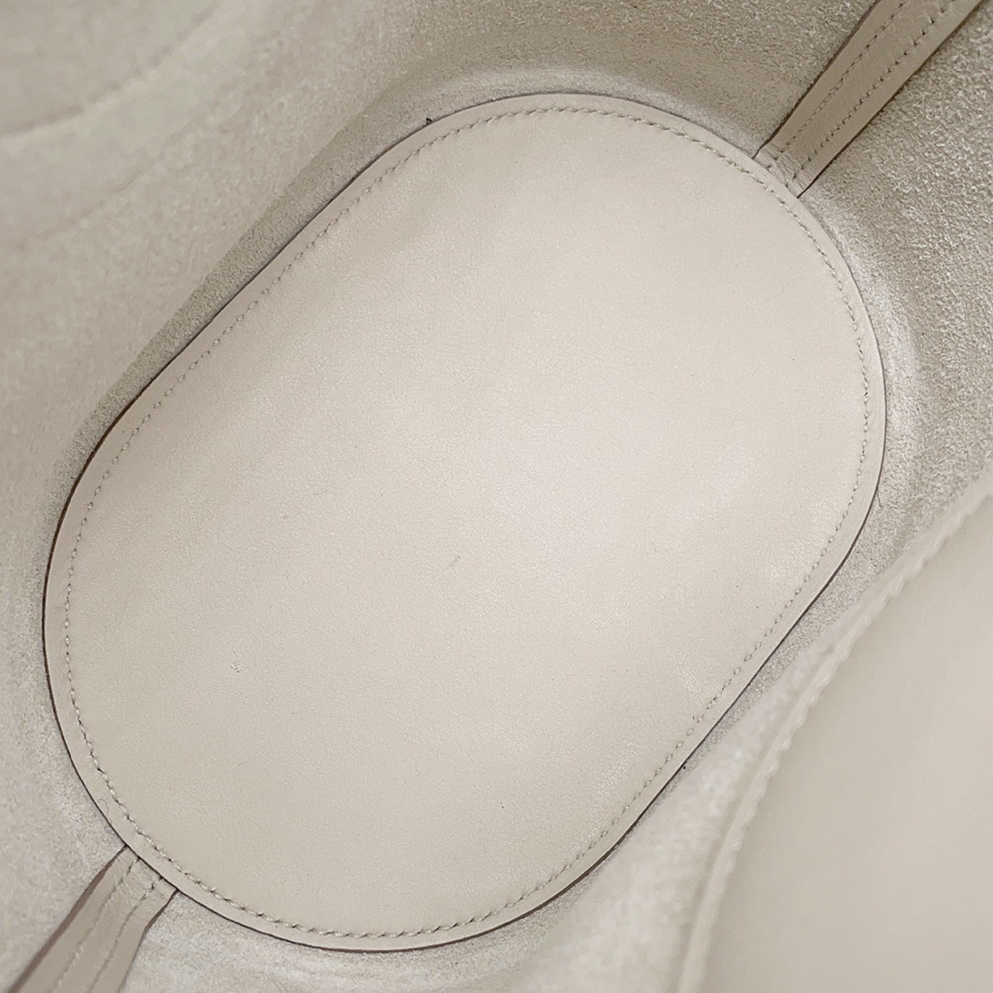 Hermes Beige Light Beige Taurillon Clemence Leather Swift Leather Tote Bag (Pre-Owned)