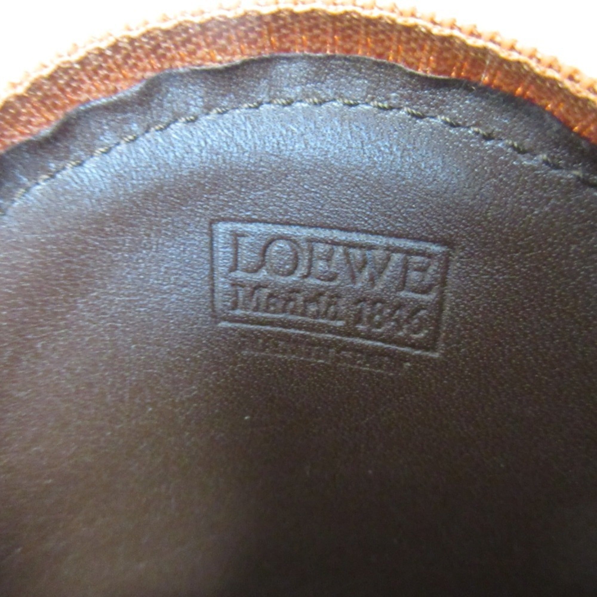 Loewe Brown Leather Coin Purse/Coin Case (Pre-Owned)
