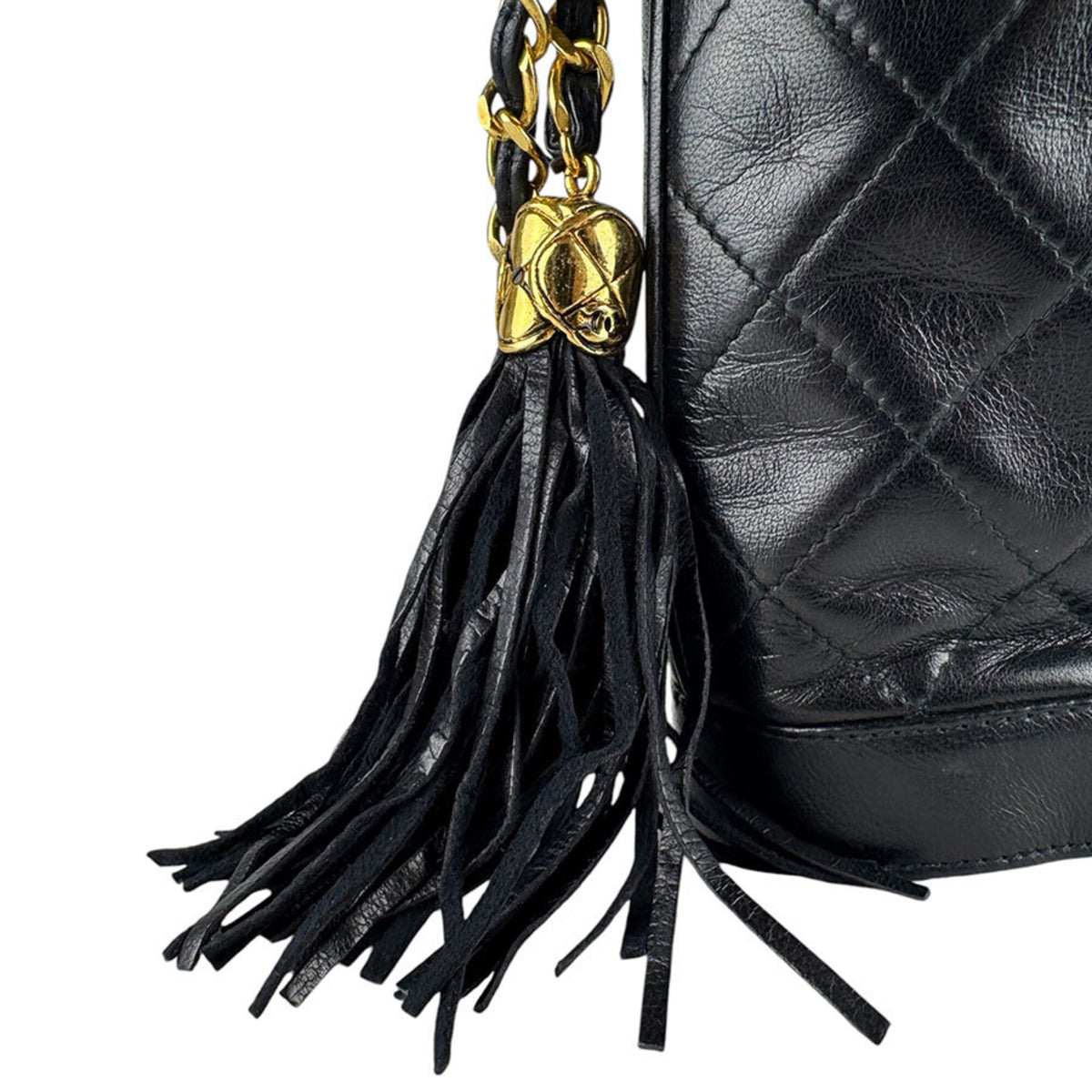Chanel Black Leather Shoulder Bag (Pre-Owned)