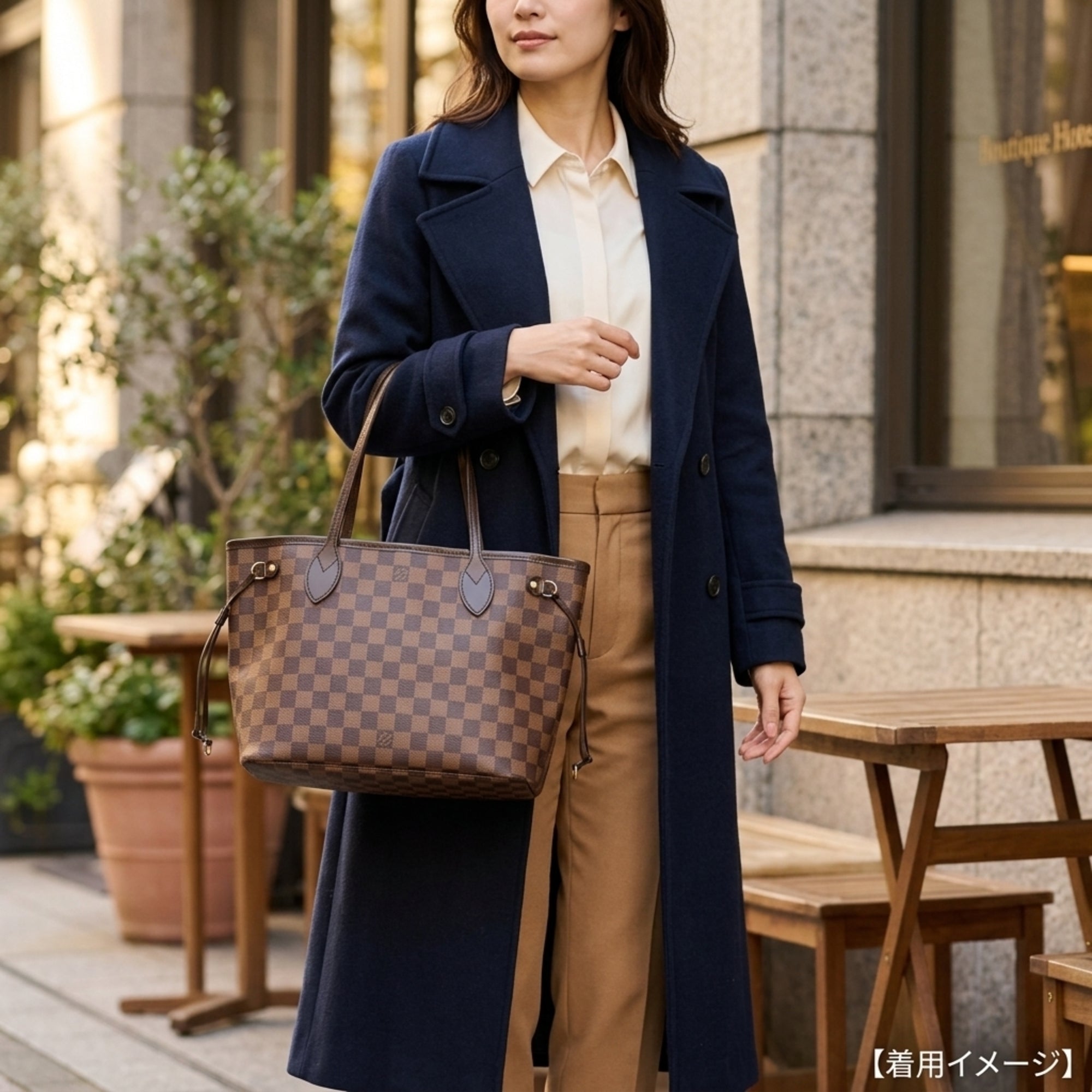 Louis Vuitton Damier Brown Damier Canvas Tote Bag (Pre-Owned)