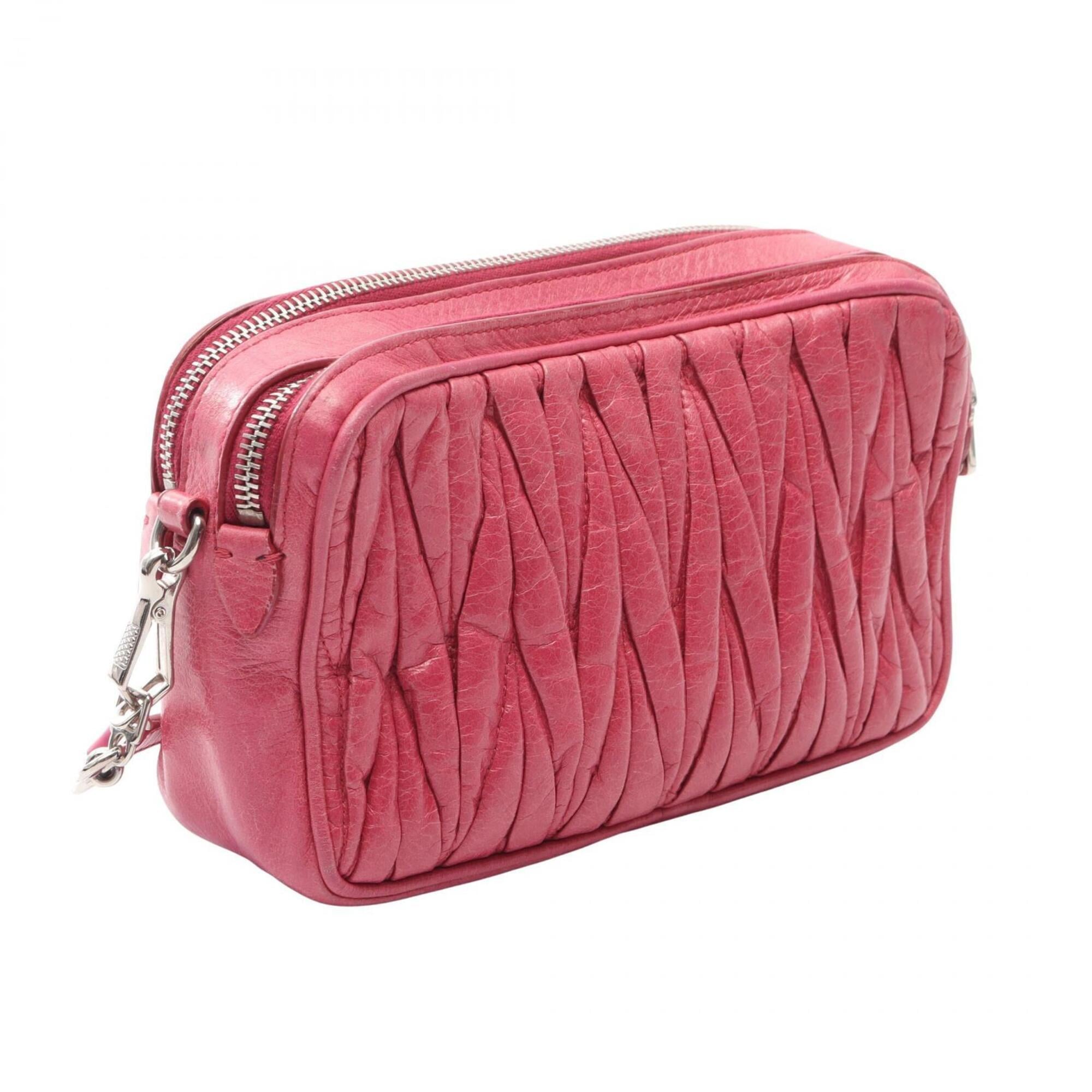 Miu Miu Pink Leather Handbag Shoulder Bag (Pre-Owned)