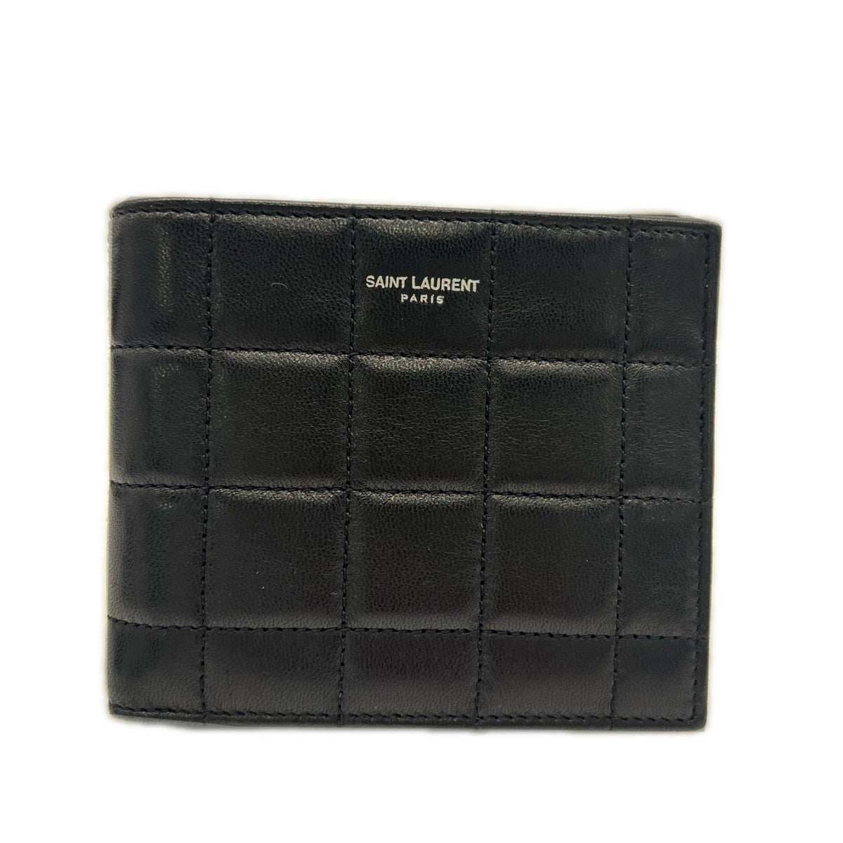 Yves Saint Laurent Black Leather Wallet (Bi-Fold) (Pre-Owned)