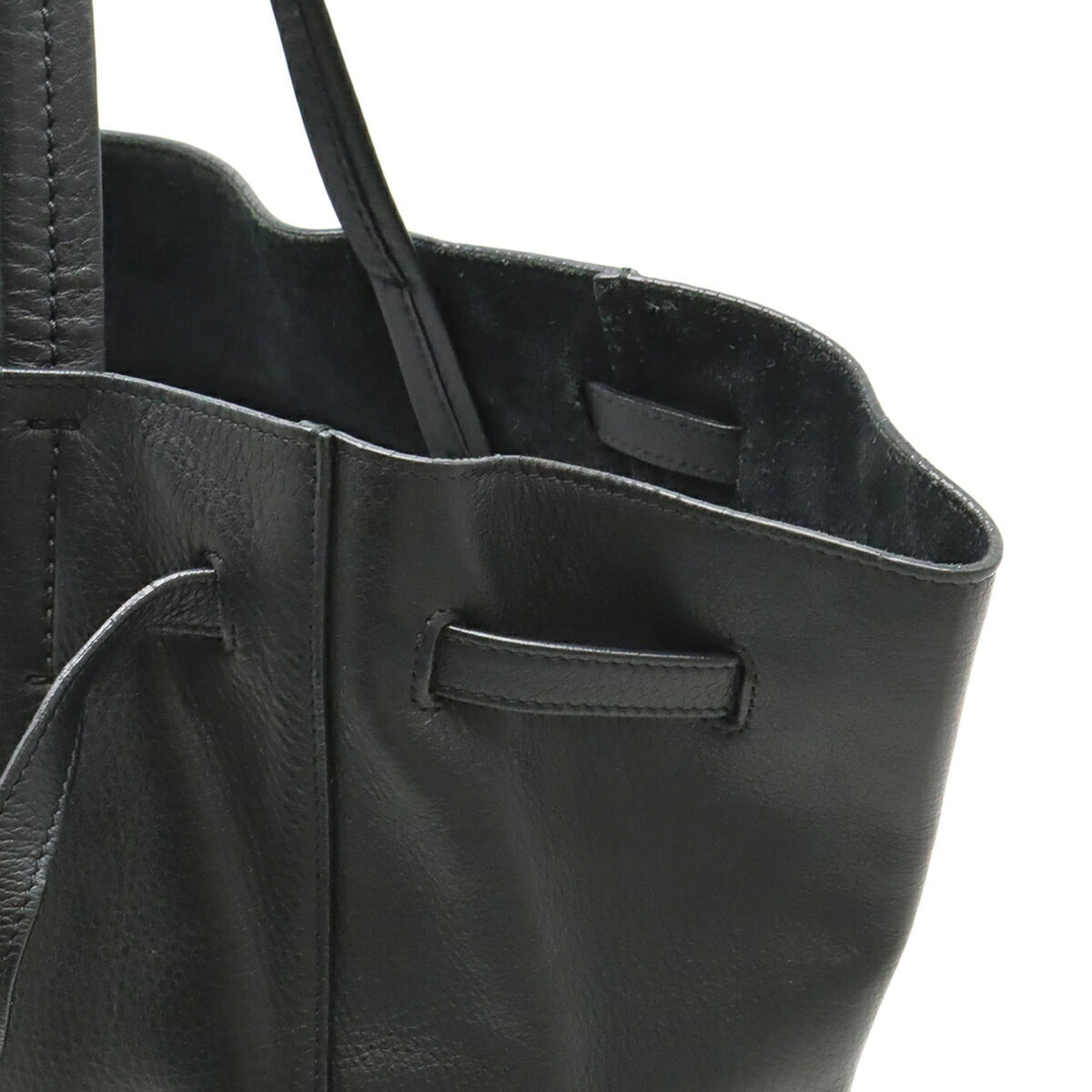 Celine Black Leather Shoulder Bag Tote Bag (Pre-Owned)