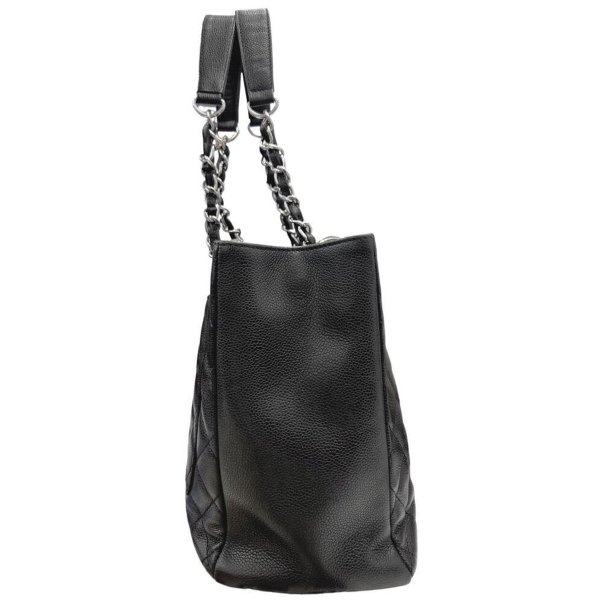 Chanel Black Grained Calfskin Tote Bag (Pre-Owned)