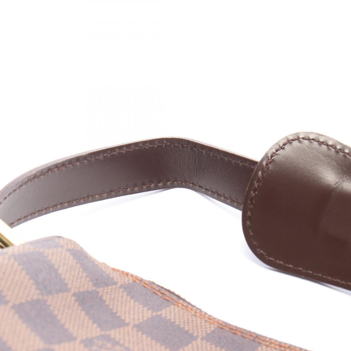 Louis Vuitton Brown Coated Canvas Leather Handbag Shoulder Bag (Pre-Owned)