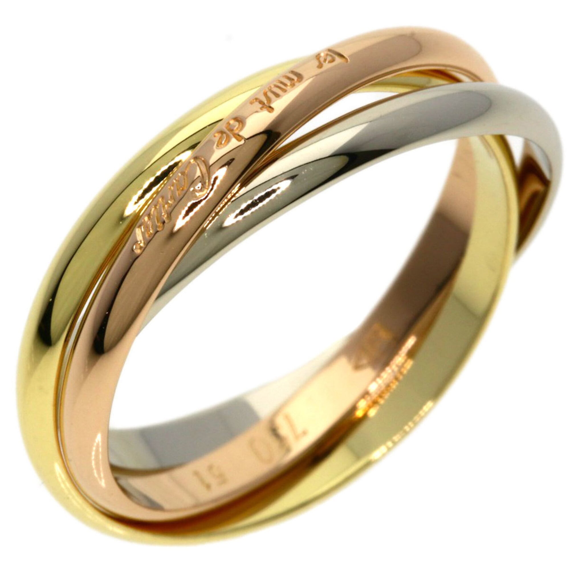 Cartier Yellow Gold (18K) White Gold (18K) Band Ring (Pre-Owned)