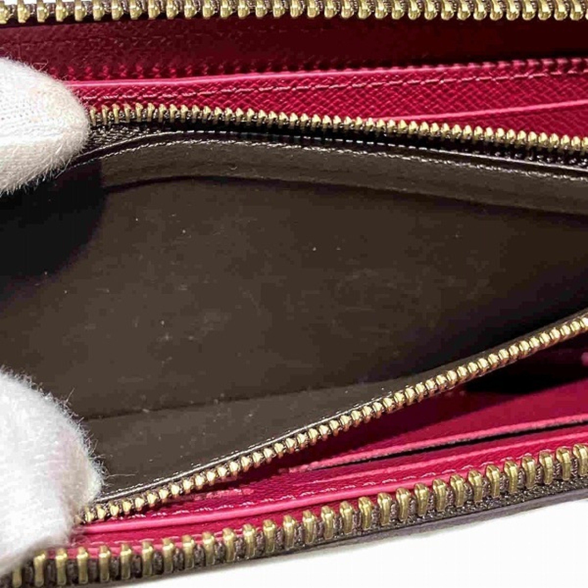 Louis Vuitton Monogram Brown Pink Monogram Long Wallet (Bi-Fold) (Pre-Owned)