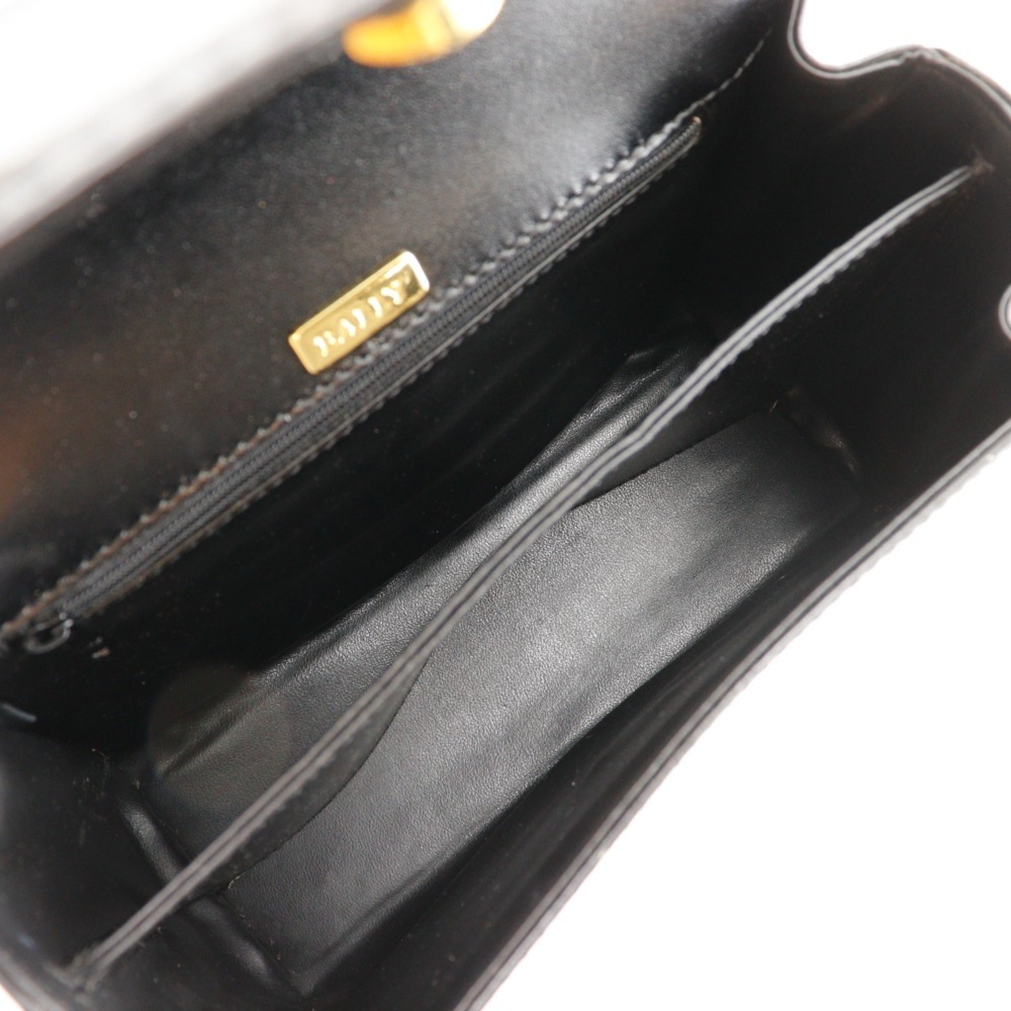 Bally Black Leather Handbag (Pre-Owned)