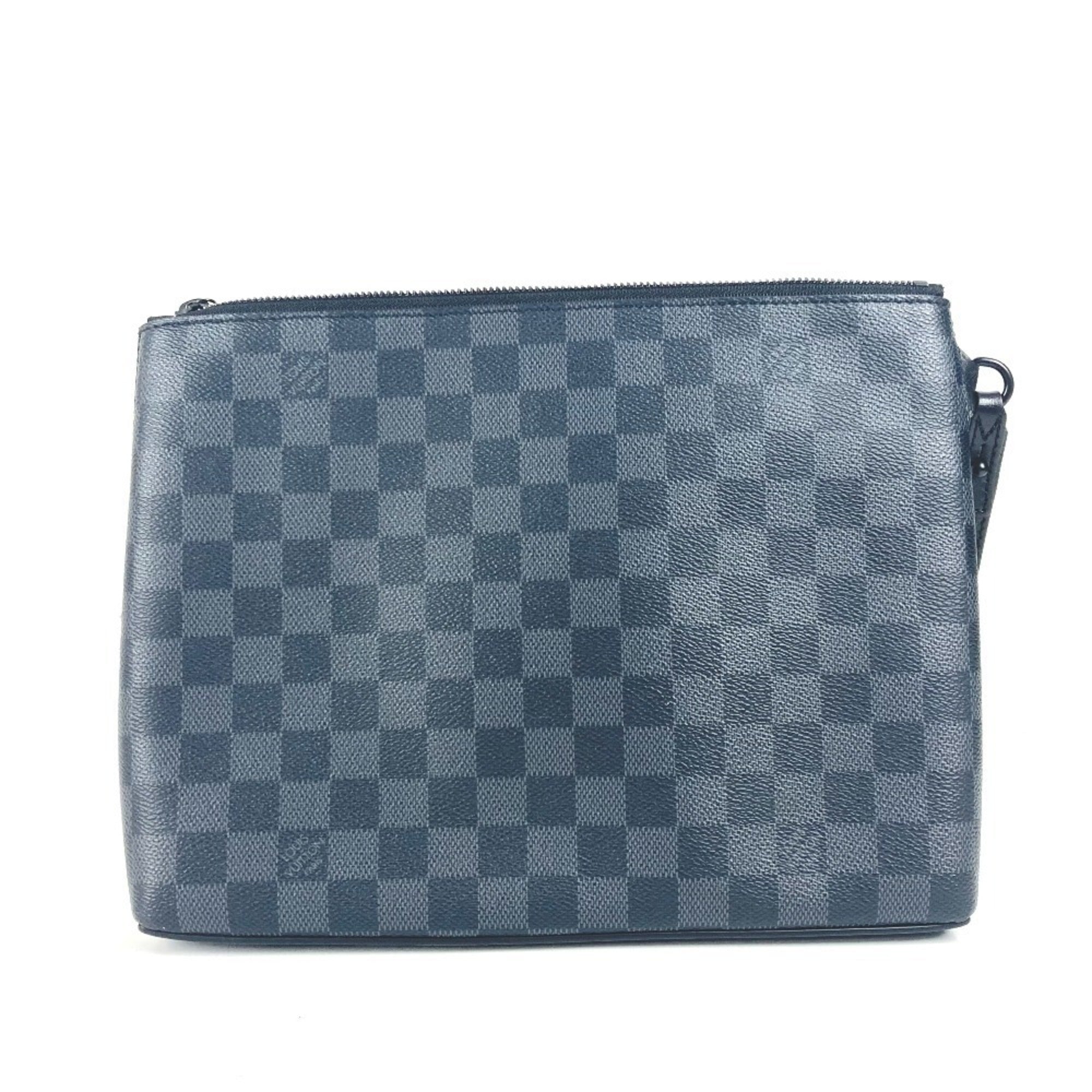 Louis Vuitton Black Damier Graphite Clutch Bag Pouch (Pre-Owned)