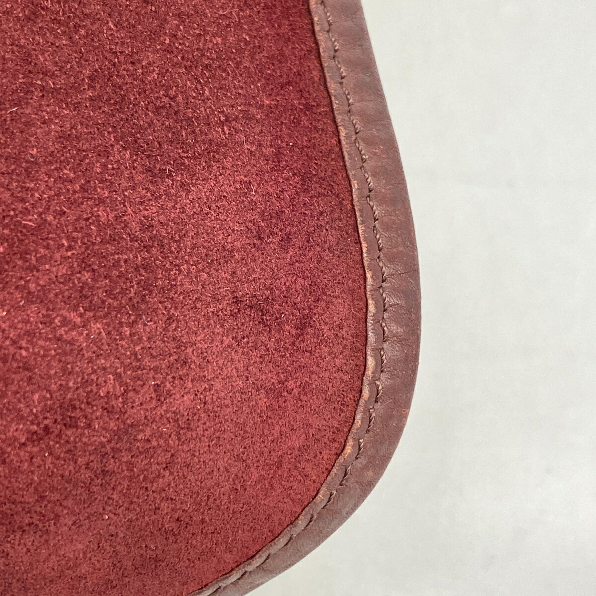 Cartier Bordeaux Suede Shoulder Bag (Pre-Owned)