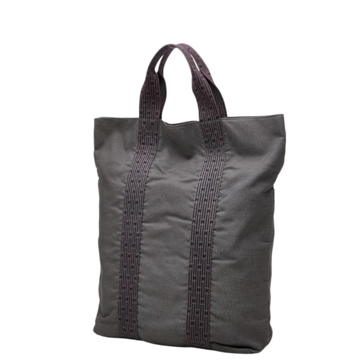 Hermes Her Line Gray Canvas Tote Bag (Pre-Owned)