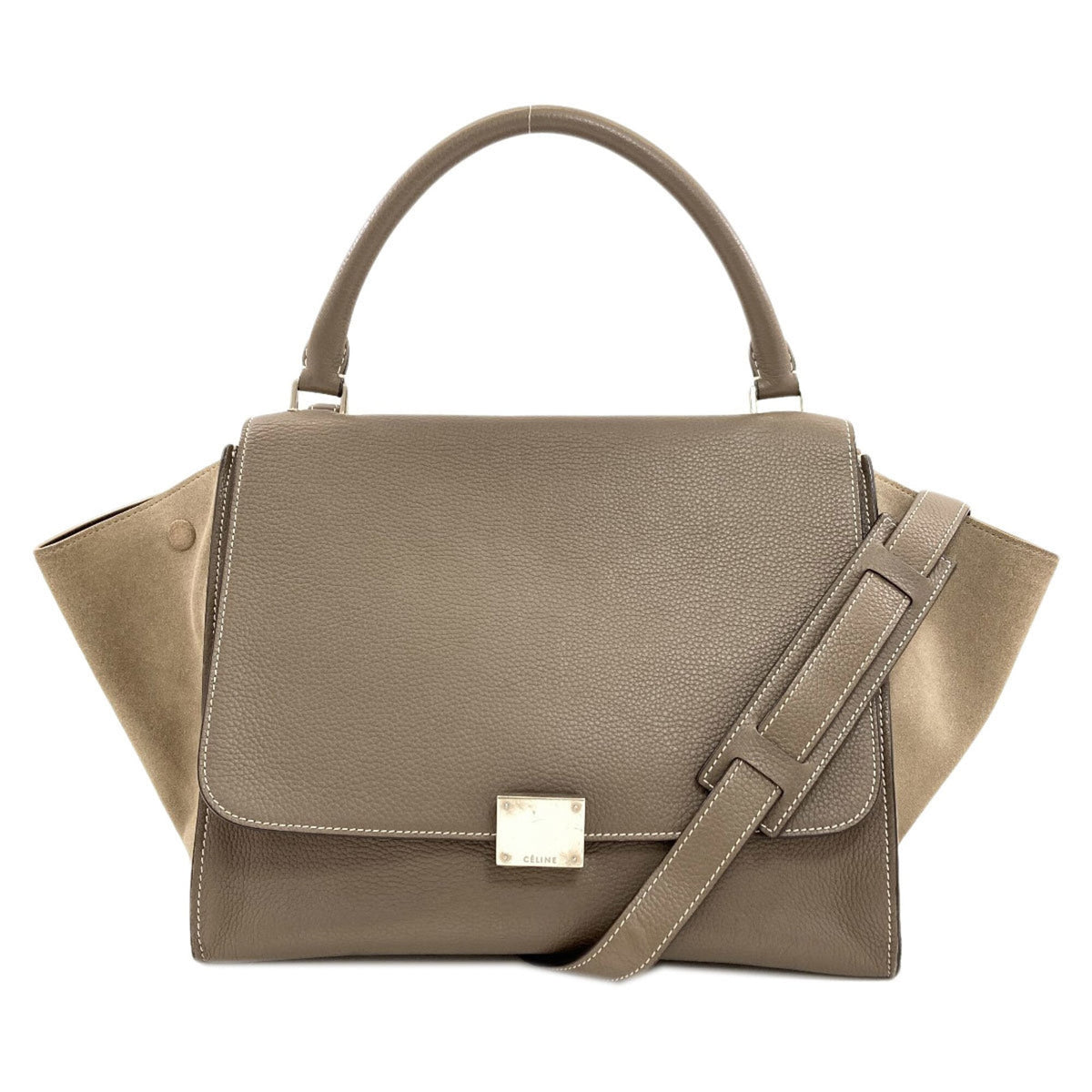 Celine Trapeze Brown Leather Handbag (Pre-Owned)