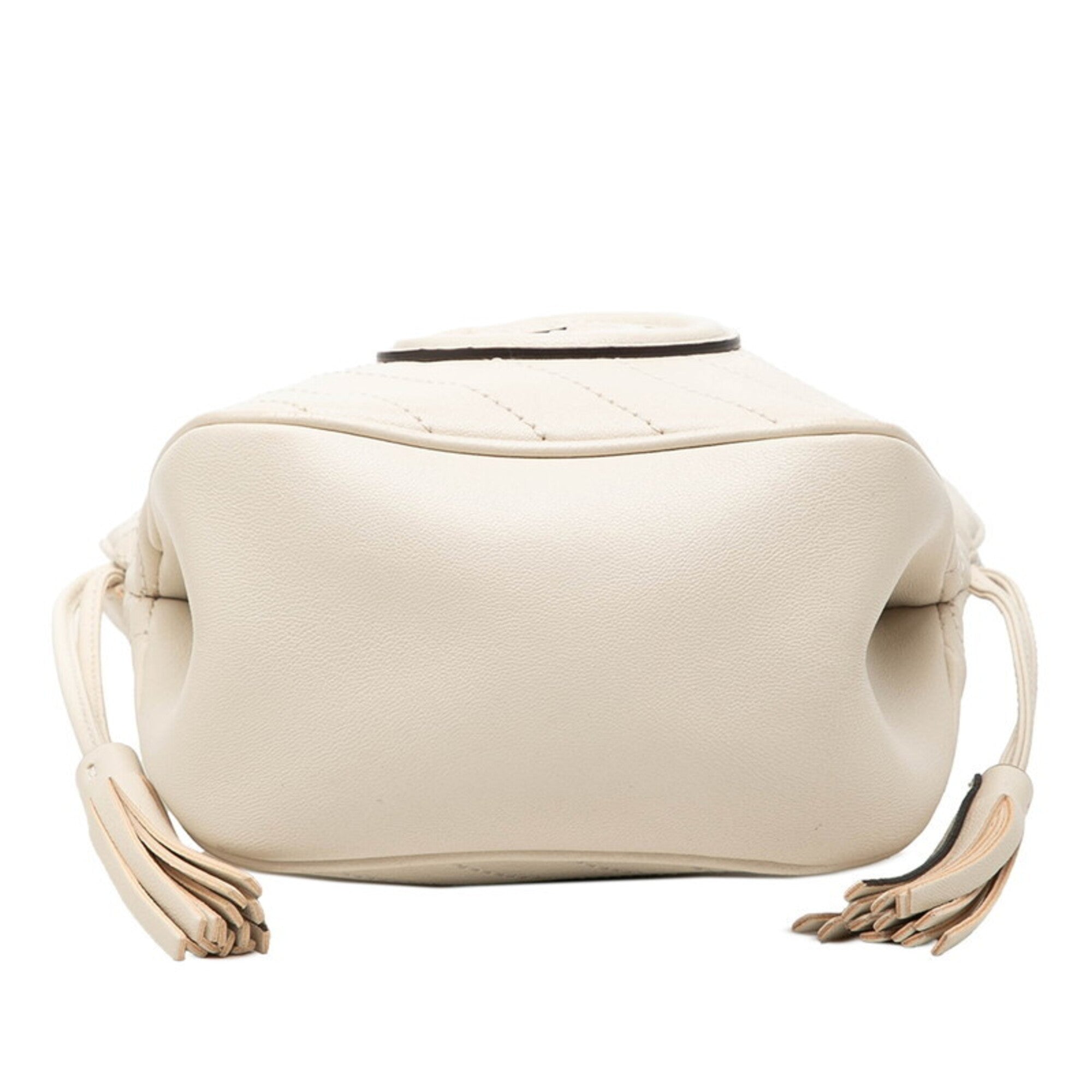 Gucci Off-White Leather Shoulder Bag (Pre-Owned)