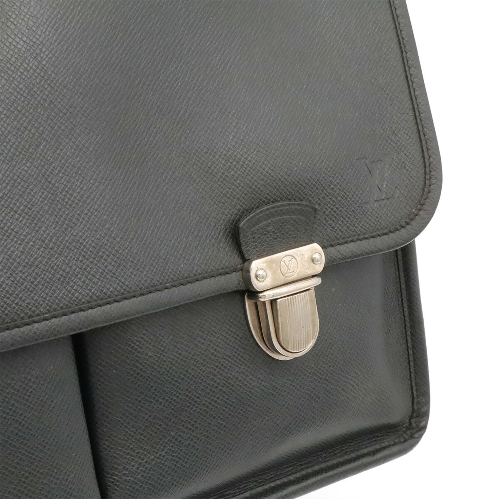Louis Vuitton Ardoise Leather Handbag Shoulder Bag (Pre-Owned)