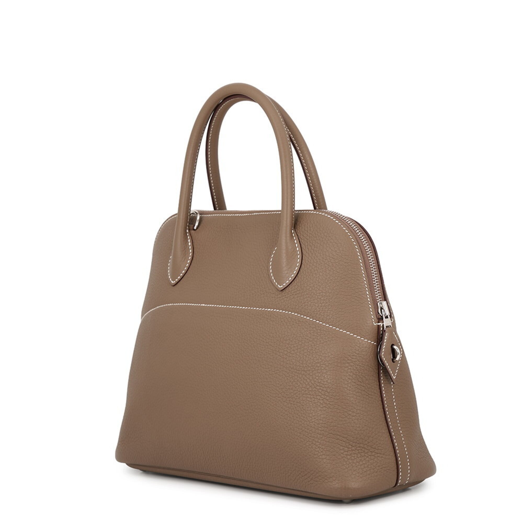 Hermes Bolide Etoupe Gray Taurillon Clemence Leather Handbag Shoulder Bag (Pre-Owned)