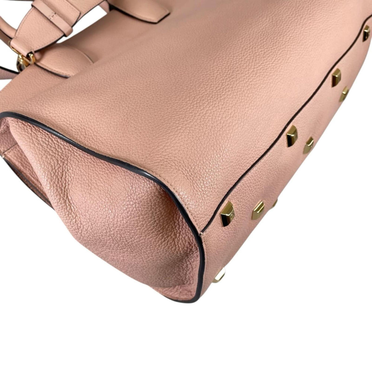 Salvatore Ferragamo Pink Beige Leather Handbag Shoulder Bag (Pre-Owned)