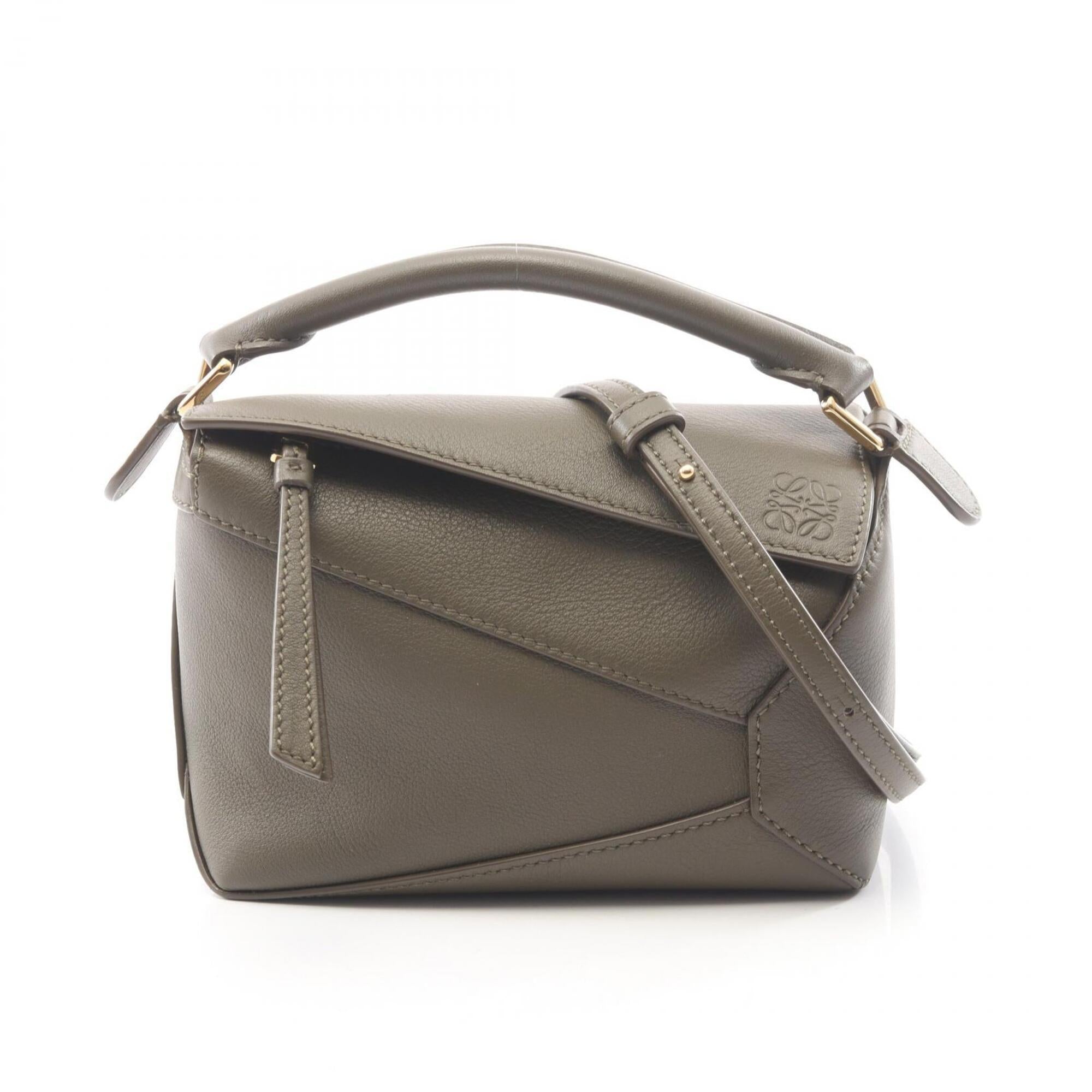 Loewe Khaki Leather Handbag (Pre-Owned)