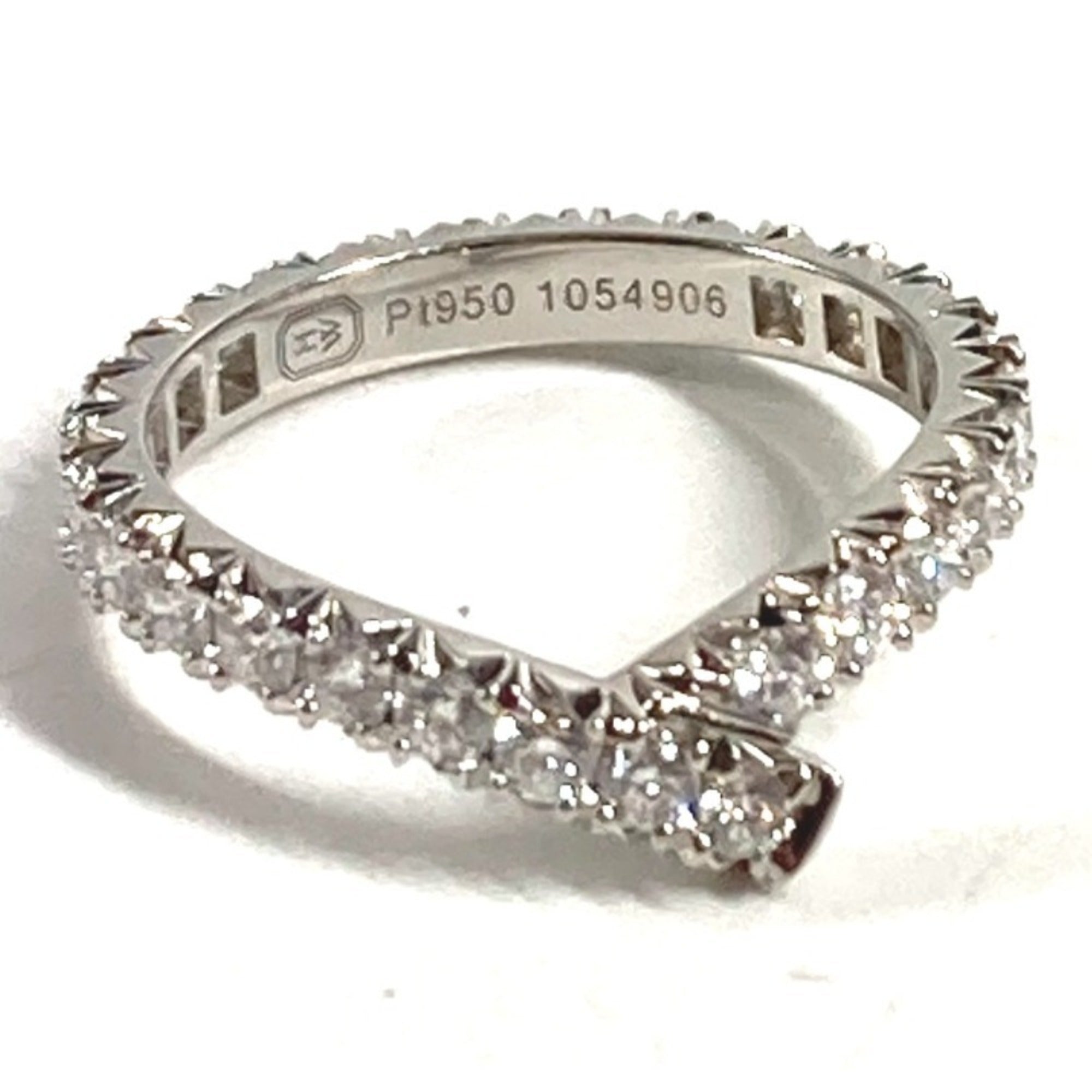 Harry Winston Silver Platinum 950 Band Ring (Pre-Owned)